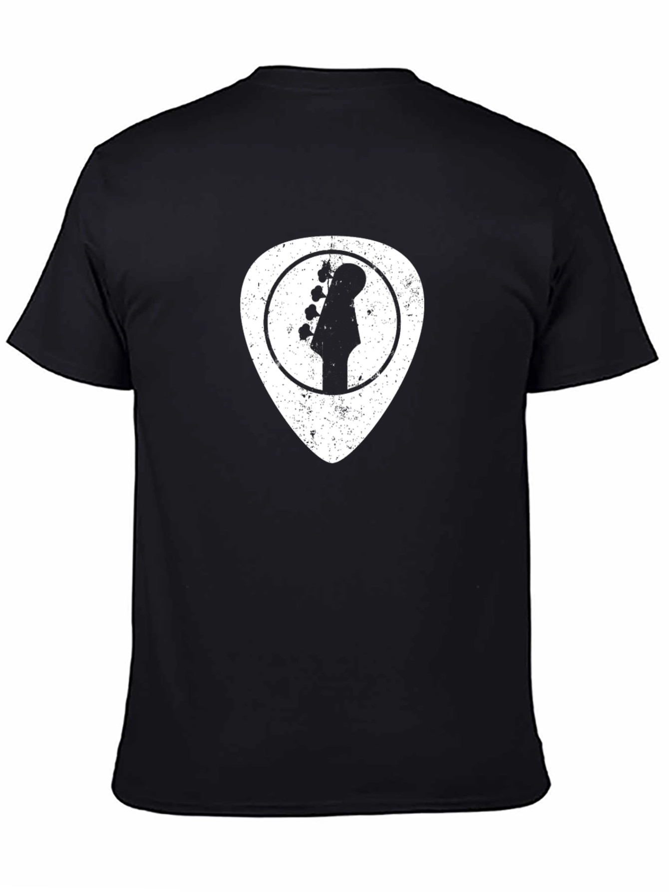 Bass Guitar Pick Graphic Tee - Black Cotton Comfort - 4