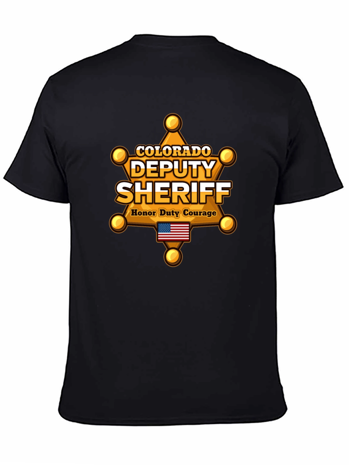Black Colorado Deputy Sheriff T-Shirt view 4