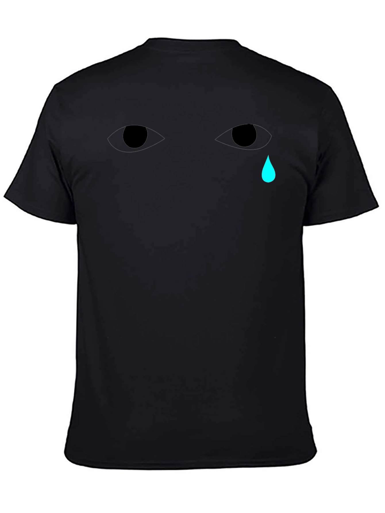 Black Emo Cry Graphic T-Shirt - Soft Cotton Blend, Modern Fit view 4