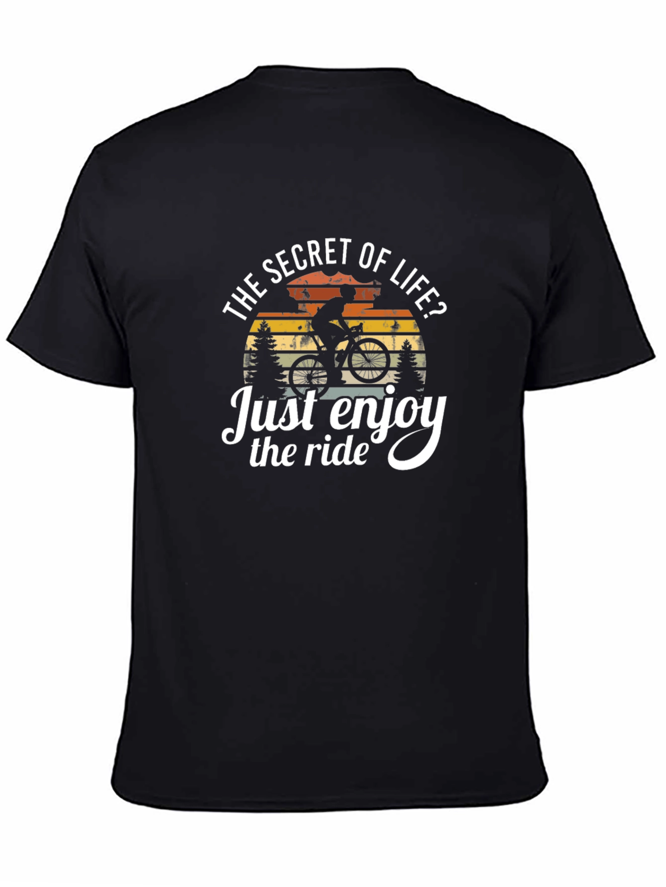 Black Secret of Life Mountain Biking T-Shirt view 4