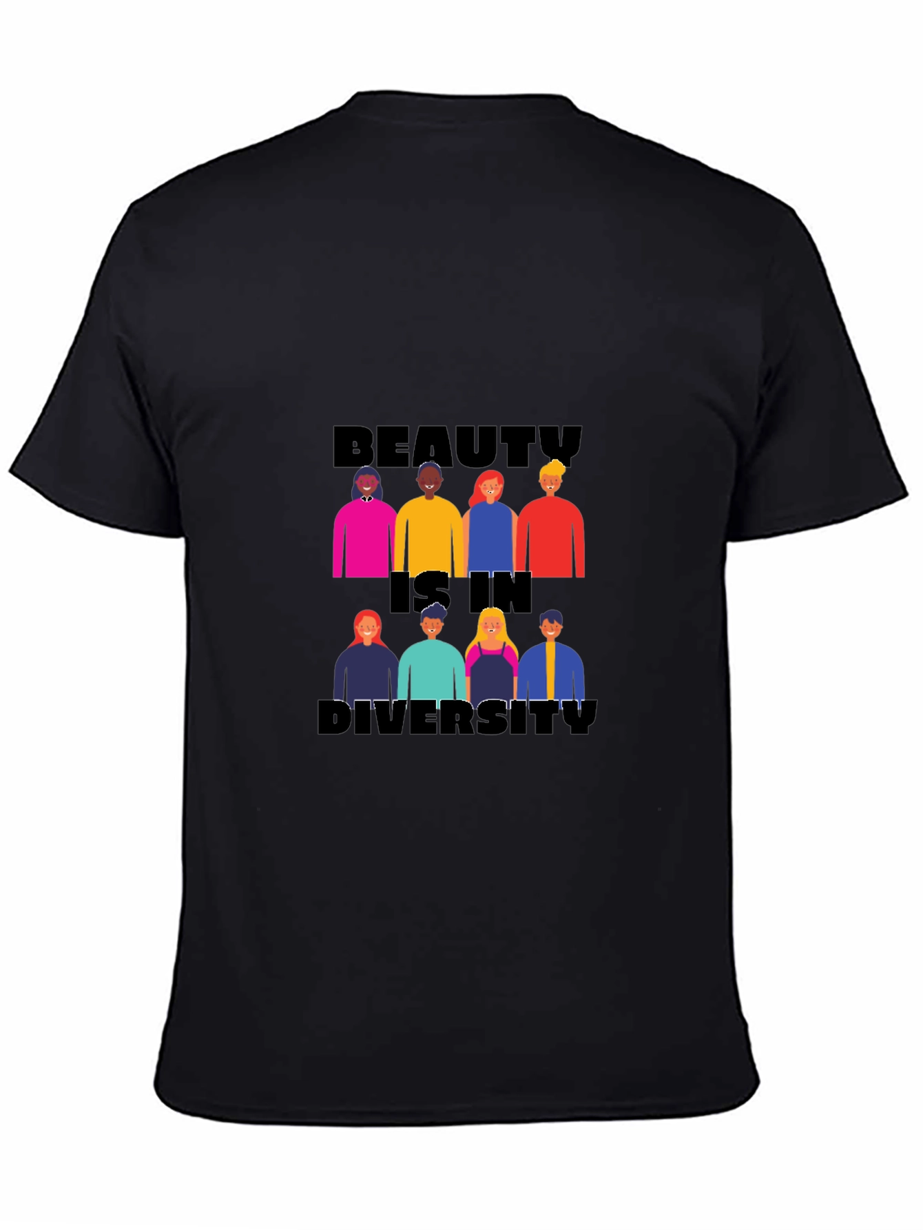 Black Beauty in Diversity Black Graphic Tee view 4