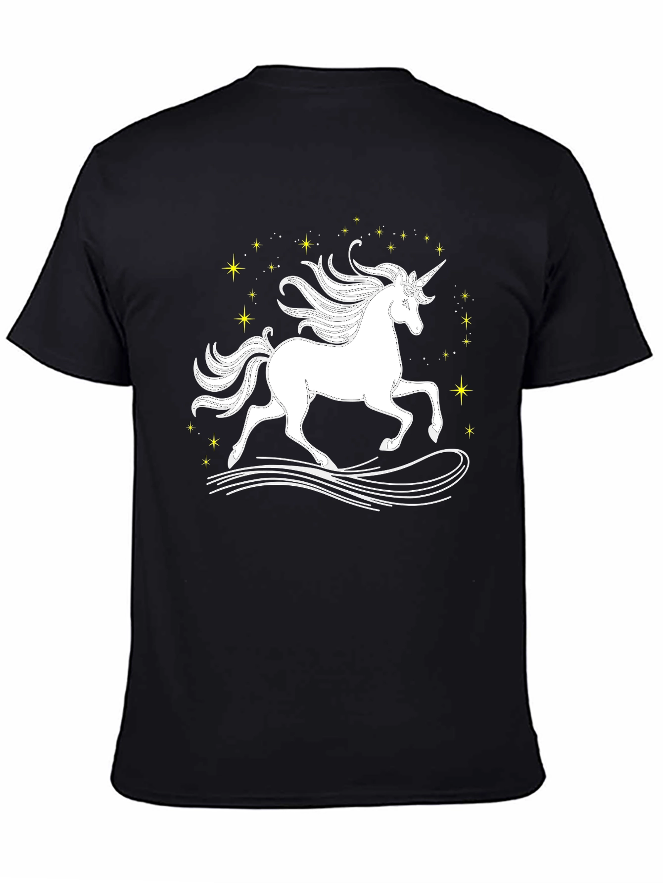 Black Unicorn Graphic Black T-Shirt view 4