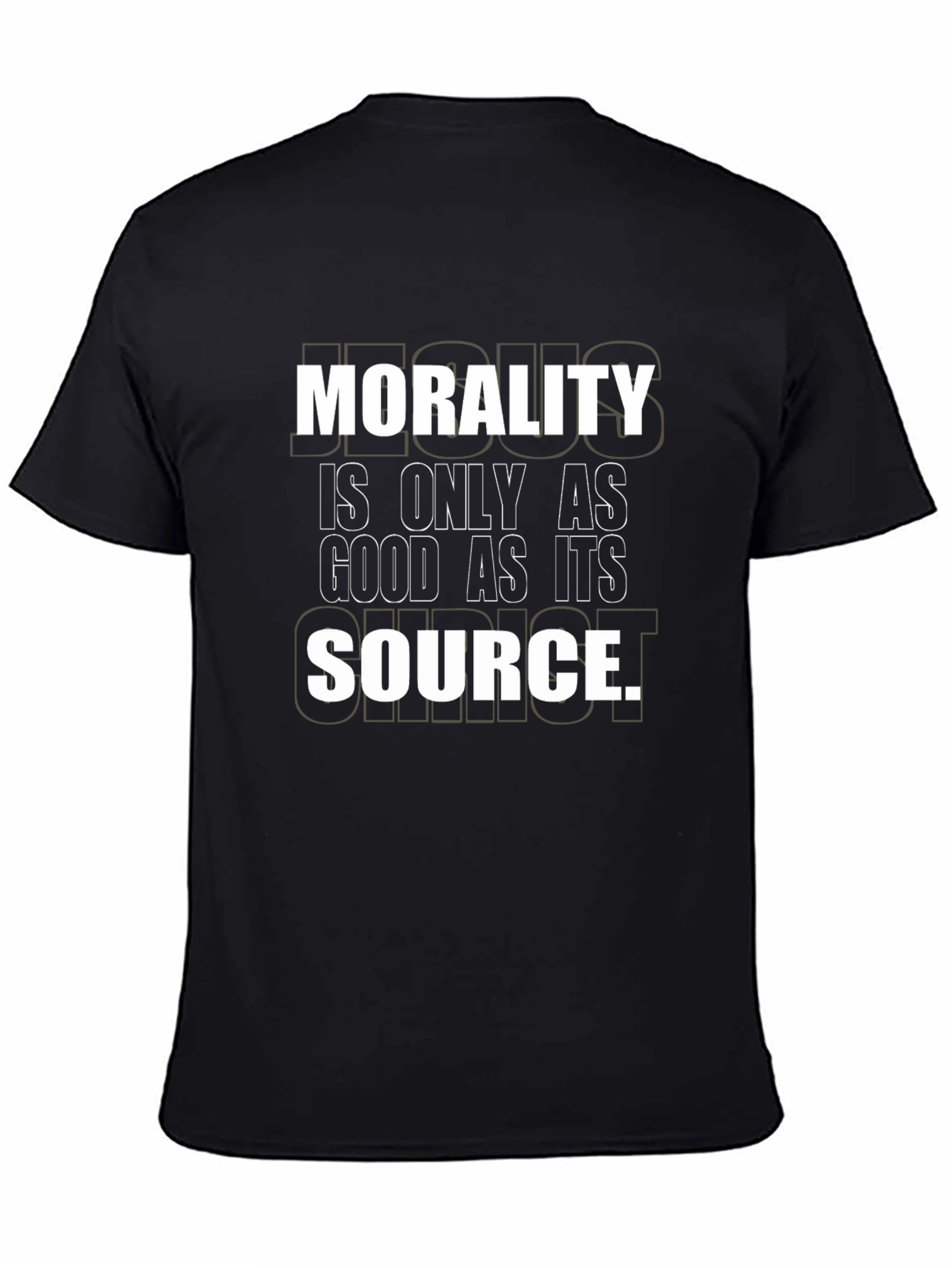 Black Morality Source Graphic Tee - Unisex Black T-Shirt view 4