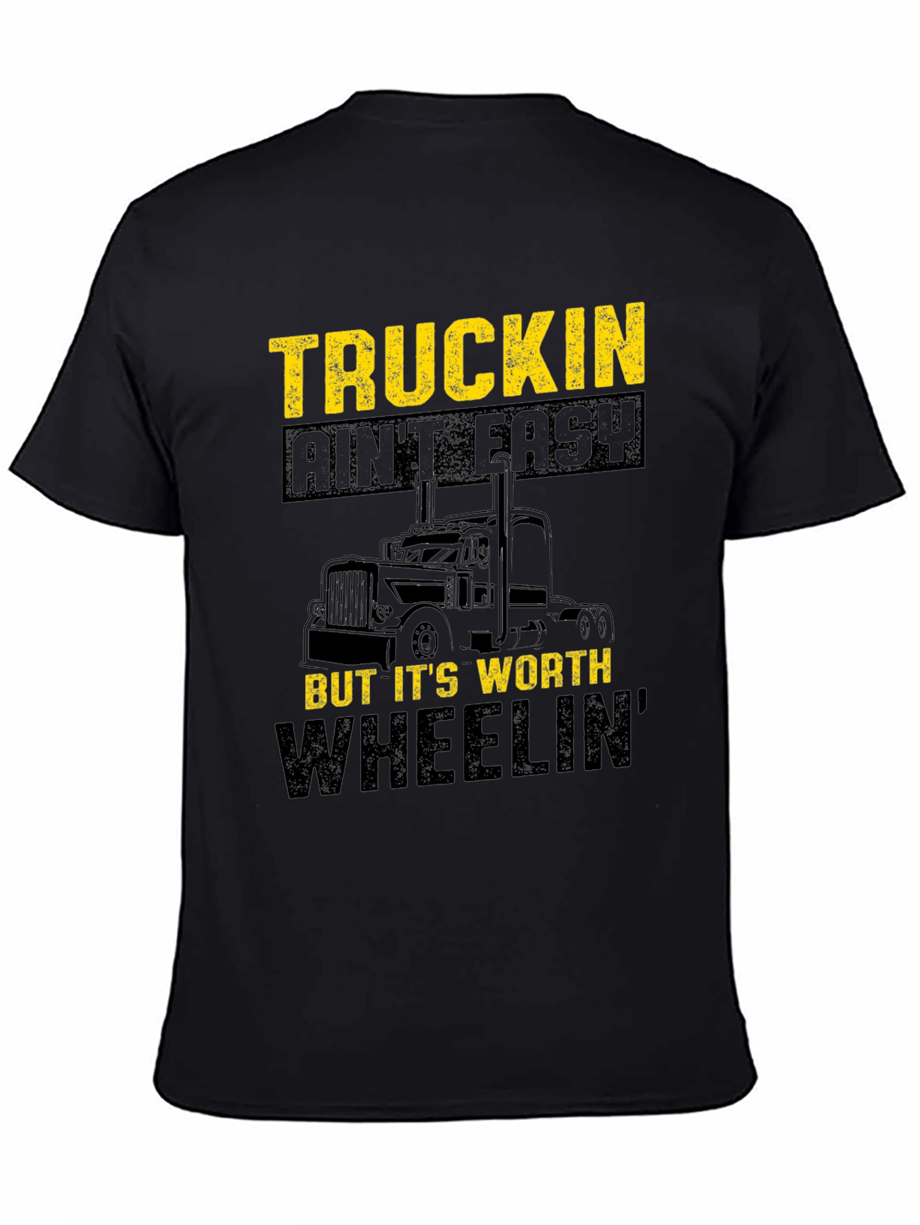 Black Truckin' Ain't Easy T-Shirt view 4