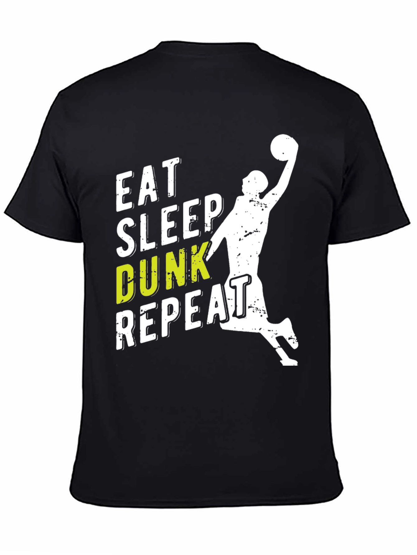 Black Eat Sleep Dunk Repeat Graphic Tee view 4