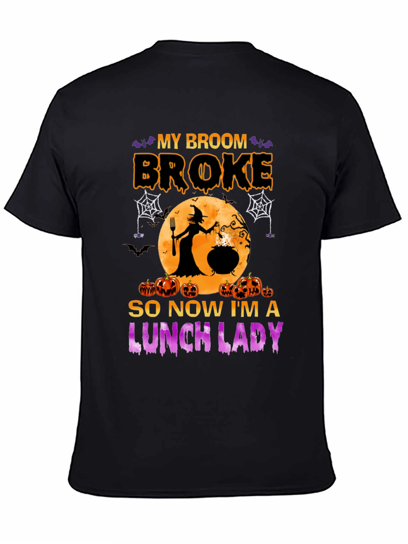 Black Halloween Lunch Lady Graphic Tee view 4