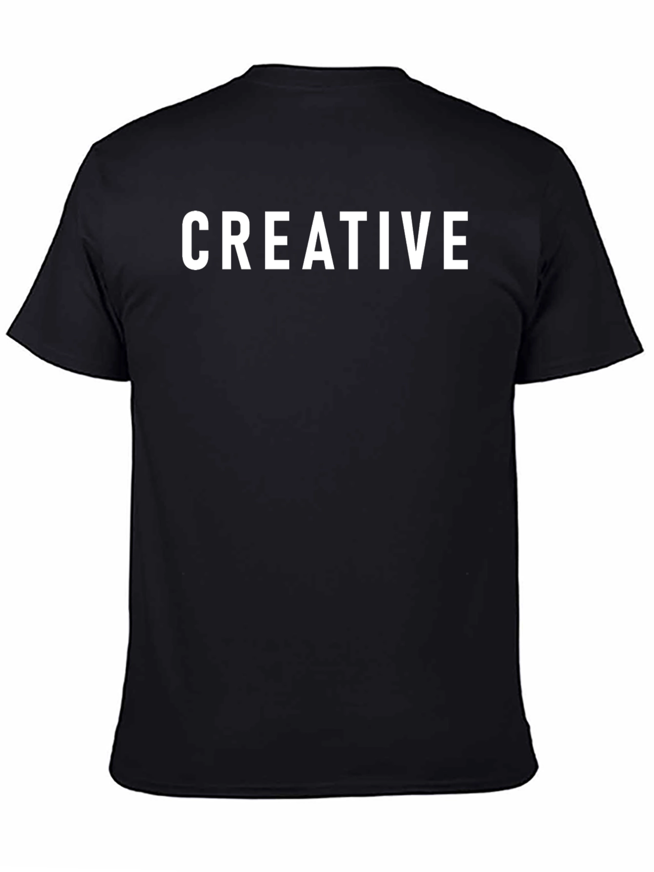 Black Creative Black Graphic T-Shirt view 4