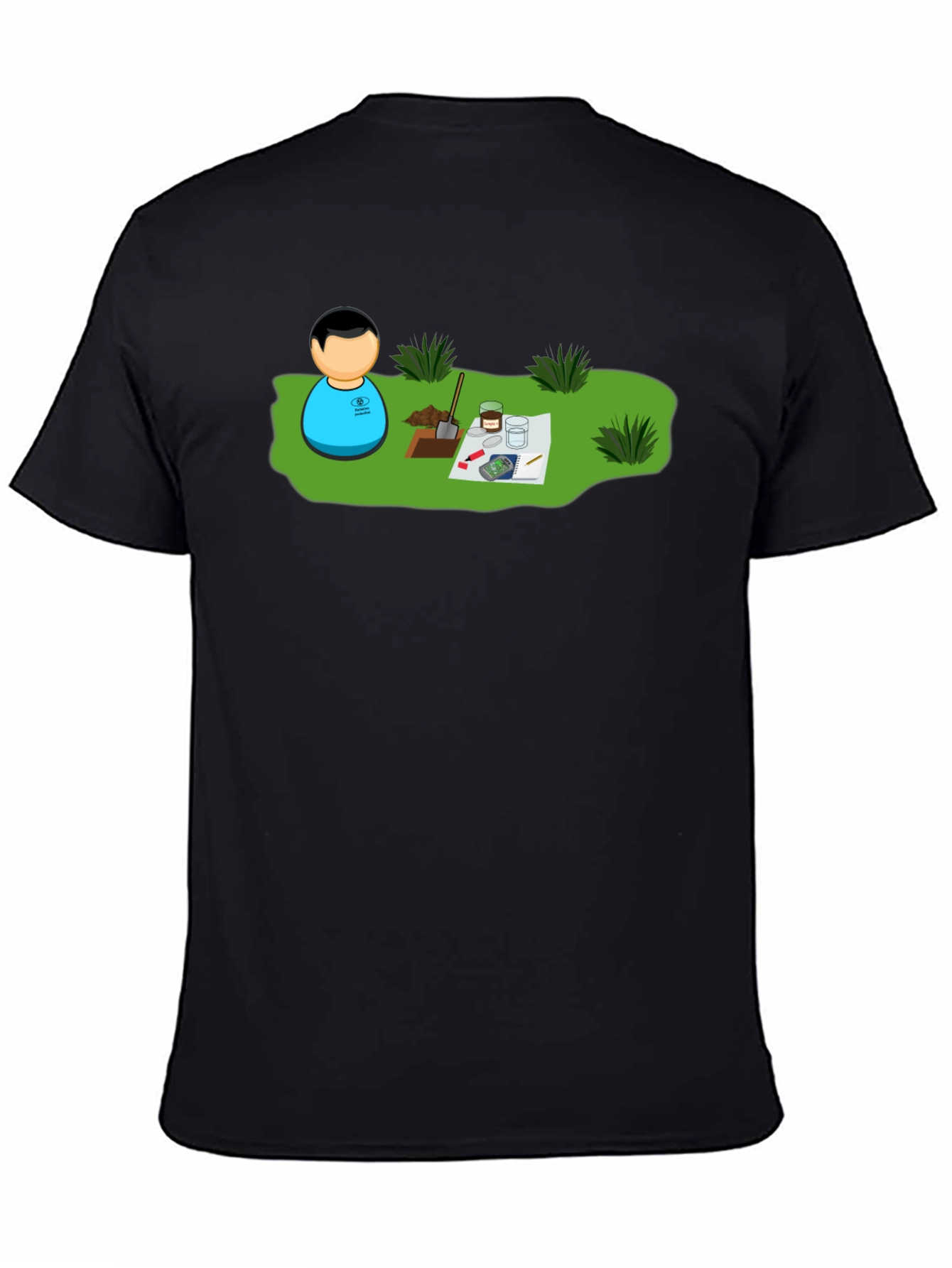 Black Cartoon Archaeology Graphic Tee view 4