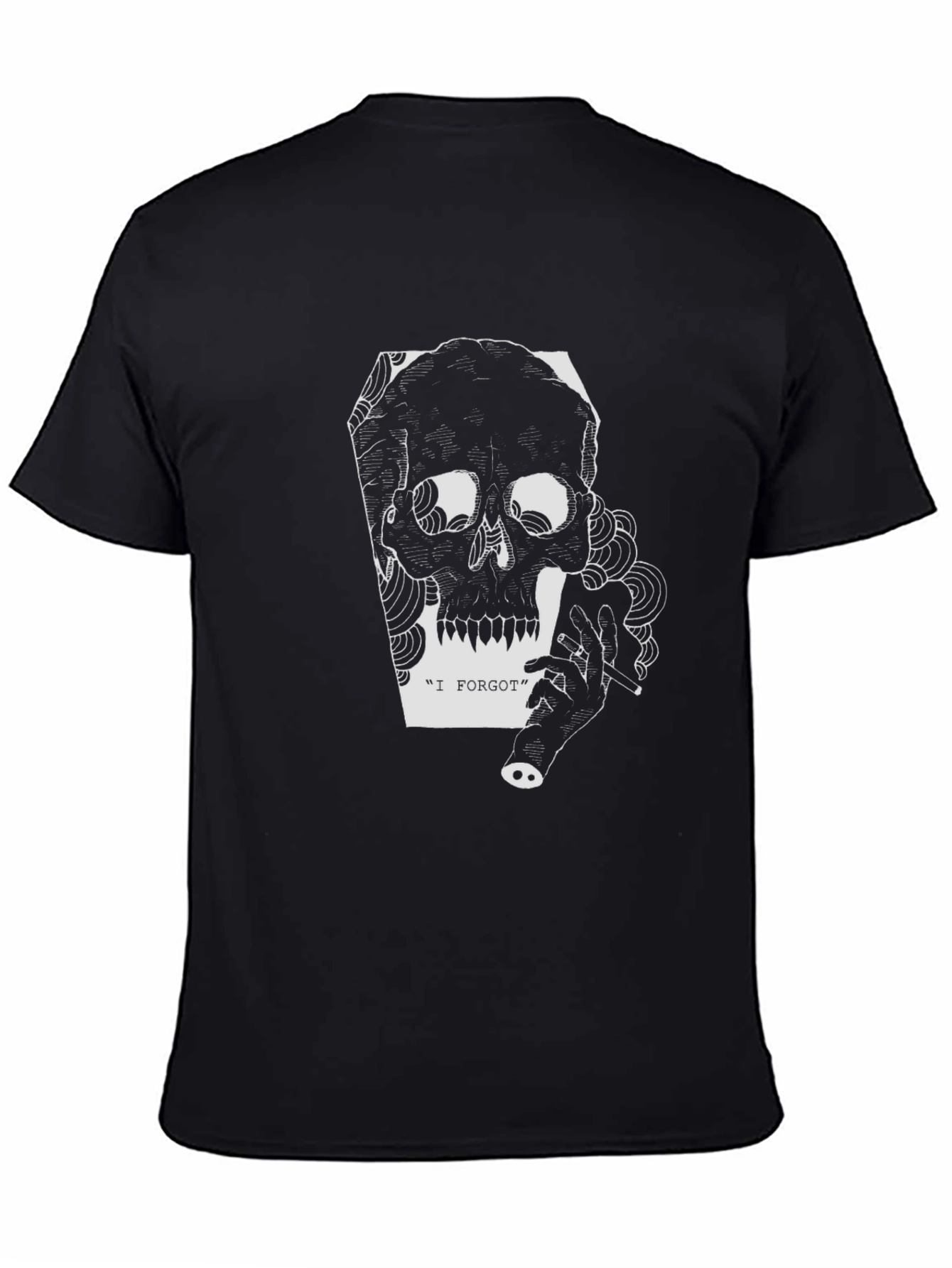 Black Skull Graphic Tee - I Forgot view 4