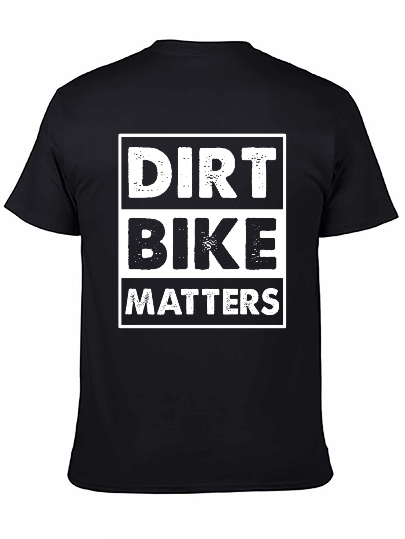 Black Dirt Bike Matters Graphic Tee - Black Cotton T-Shirt view 4