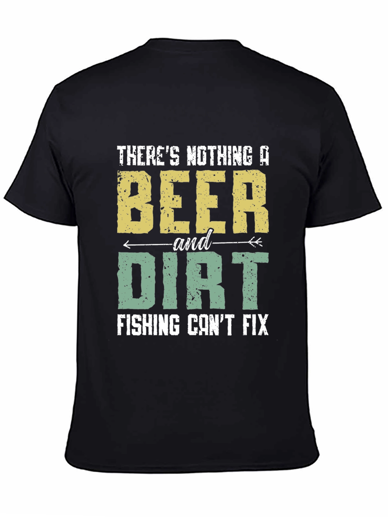 Black Beer & Dirt Fishing Fix T-Shirt view 4