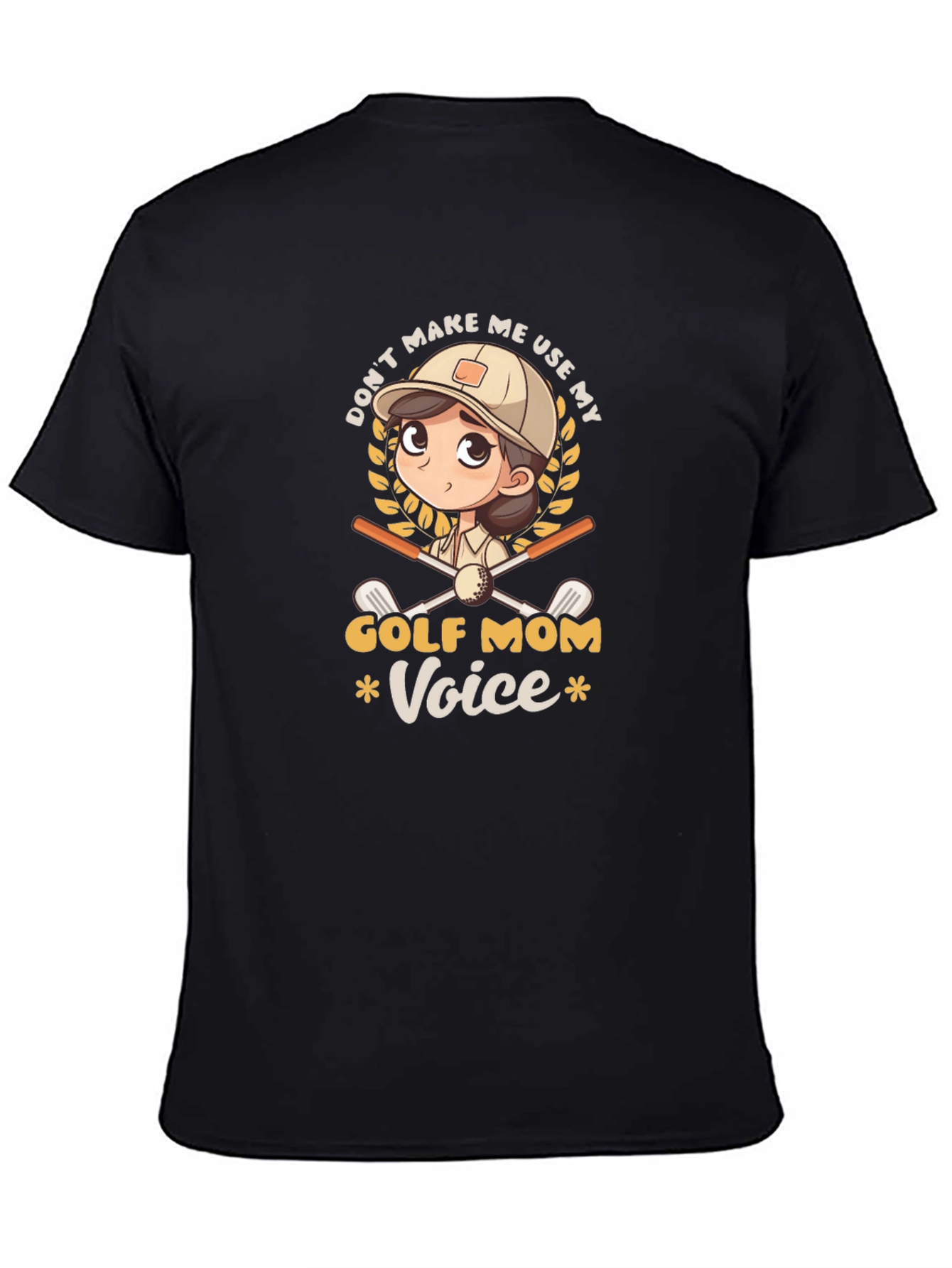 Black Golf Mom Voice Graphic Tee view 4