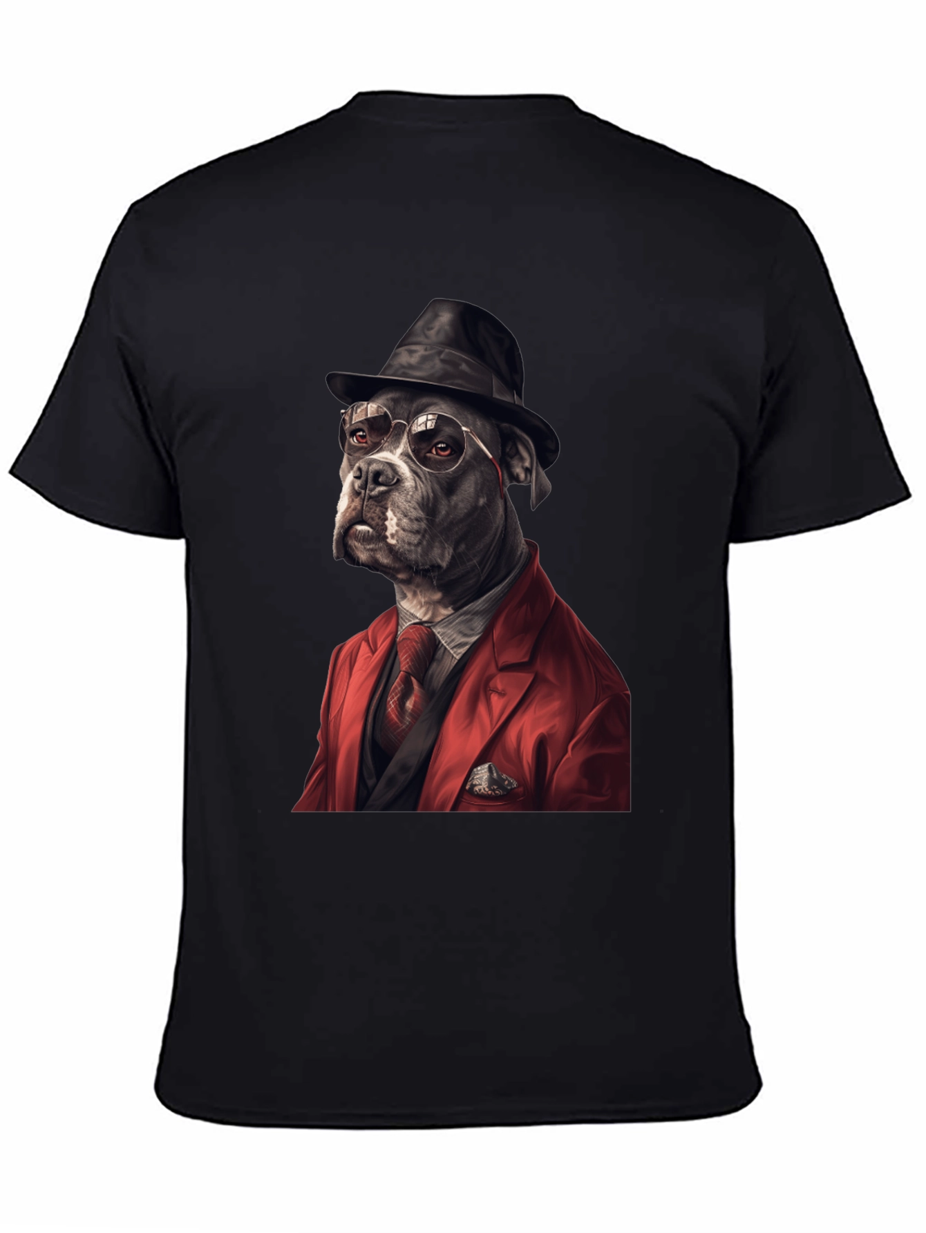 Black Dog in Suit Graphic Tee view 4