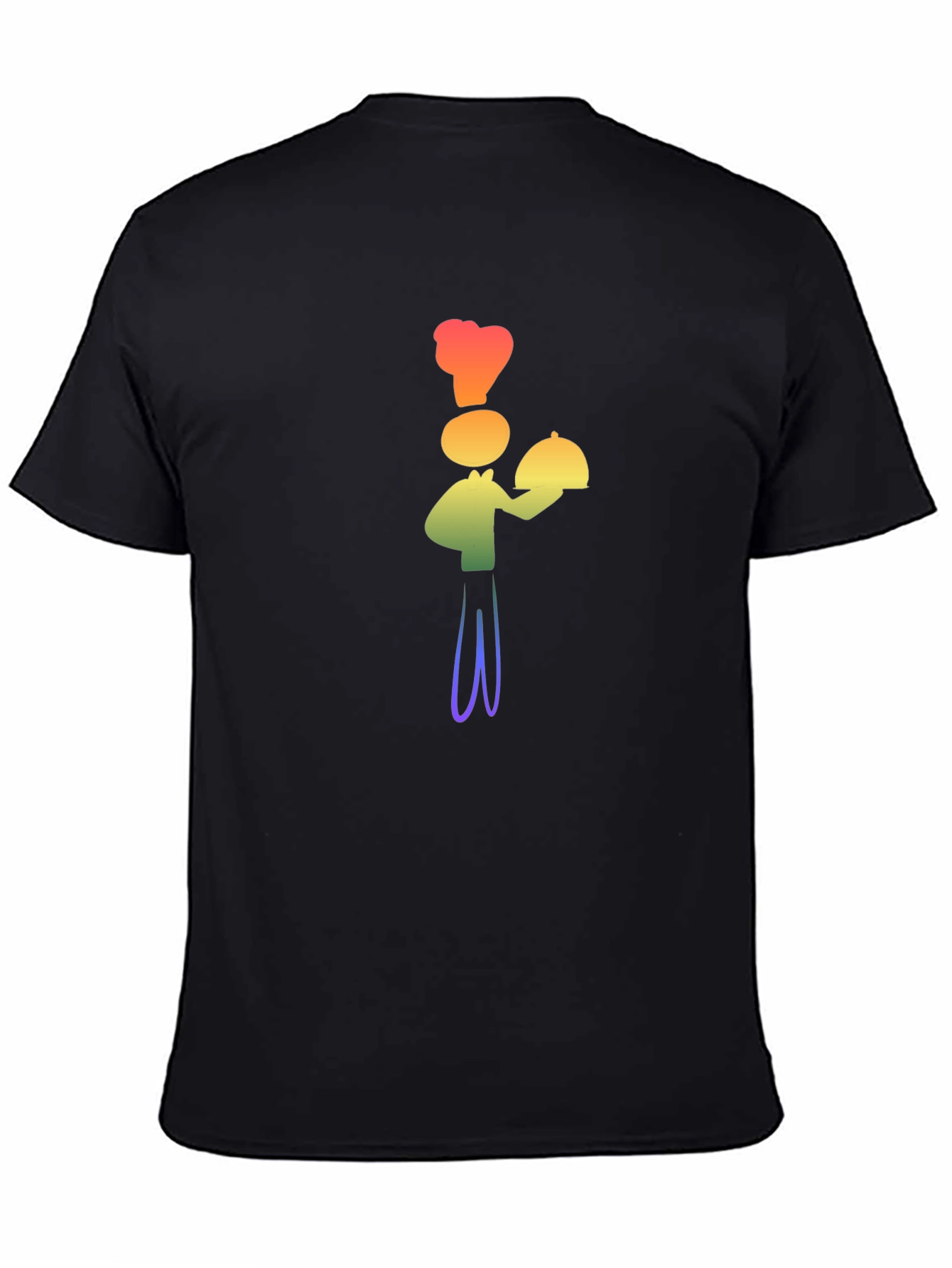 Black Rainbow Chef Graphic T-Shirt - Stylish, Fun Design view 4