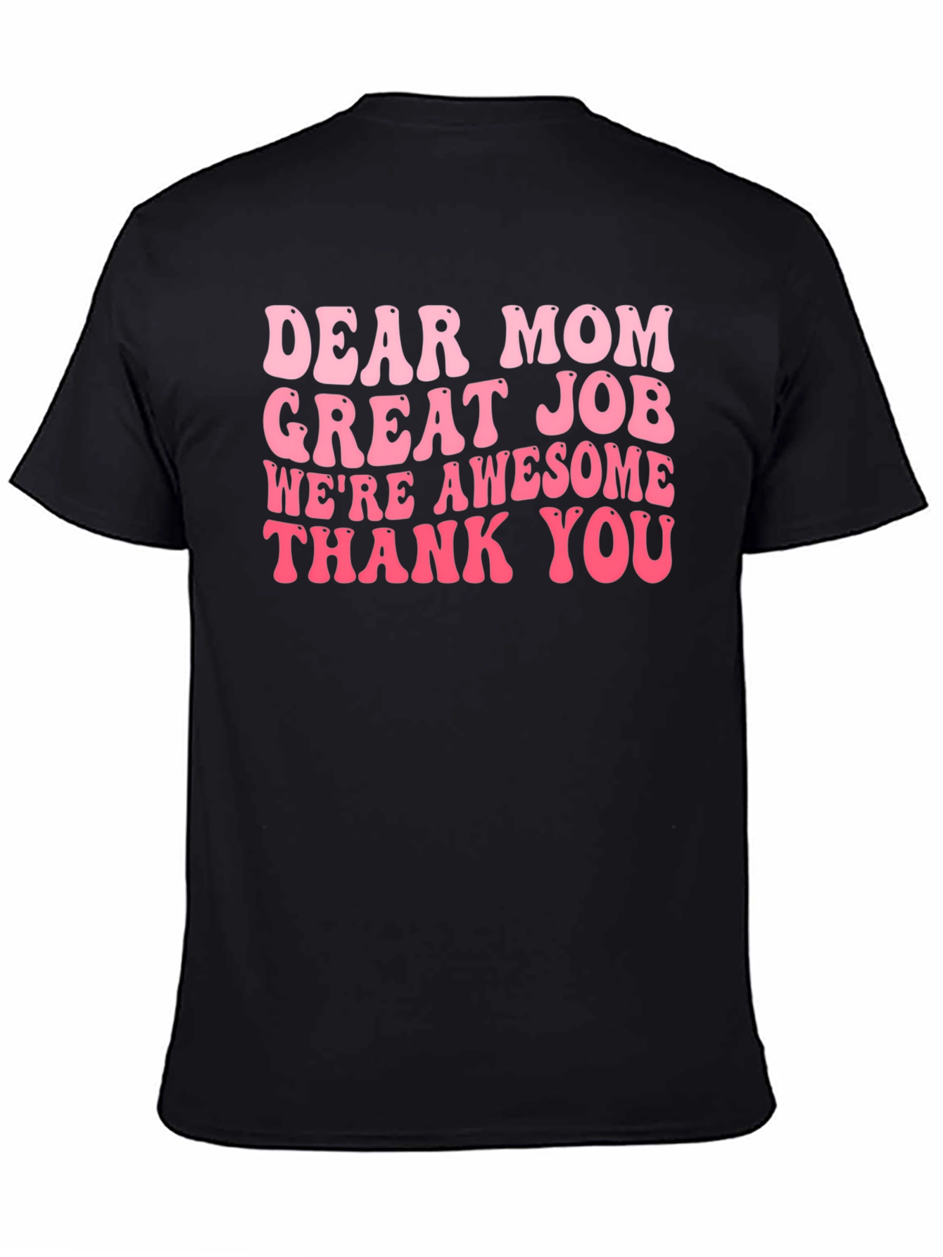 Black Dear Mom Graphic Tee - Black Cotton T-Shirt view 4
