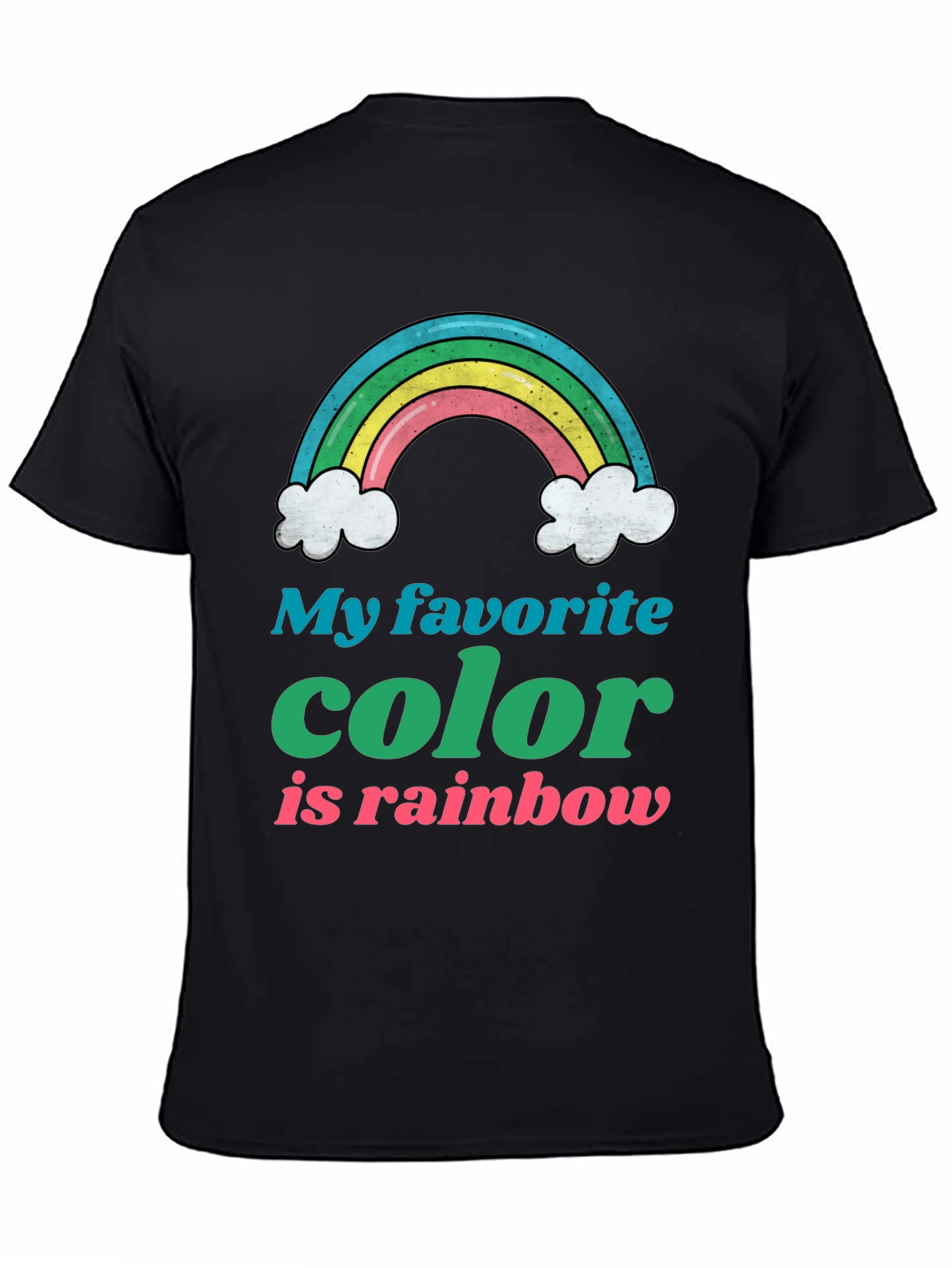Black Rainbow Lover Graphic Tee view 4