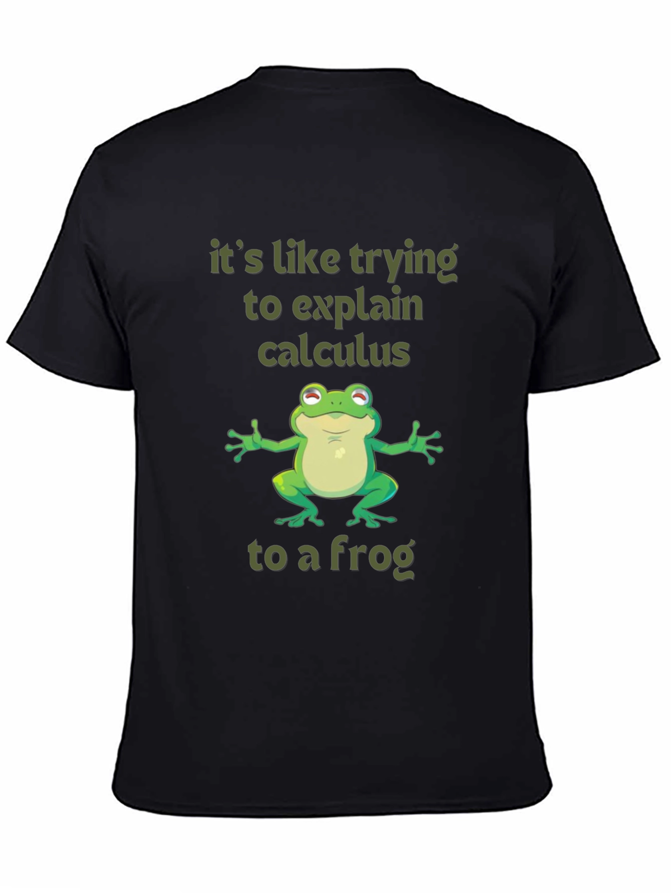 Black Calculus Frog T-Shirt Funny Math Tee view 4