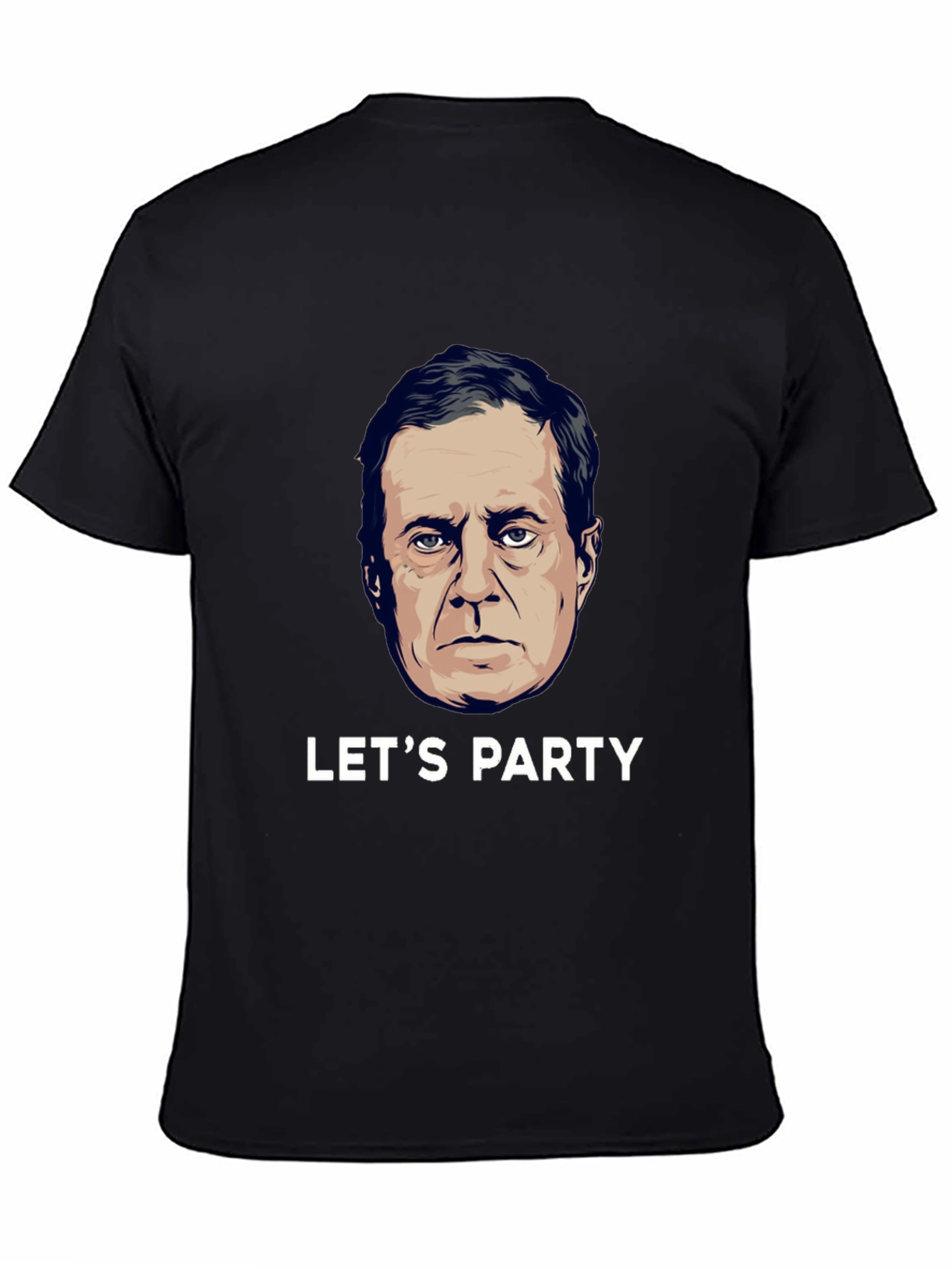Black Let's Party Graphic T-Shirt view 4