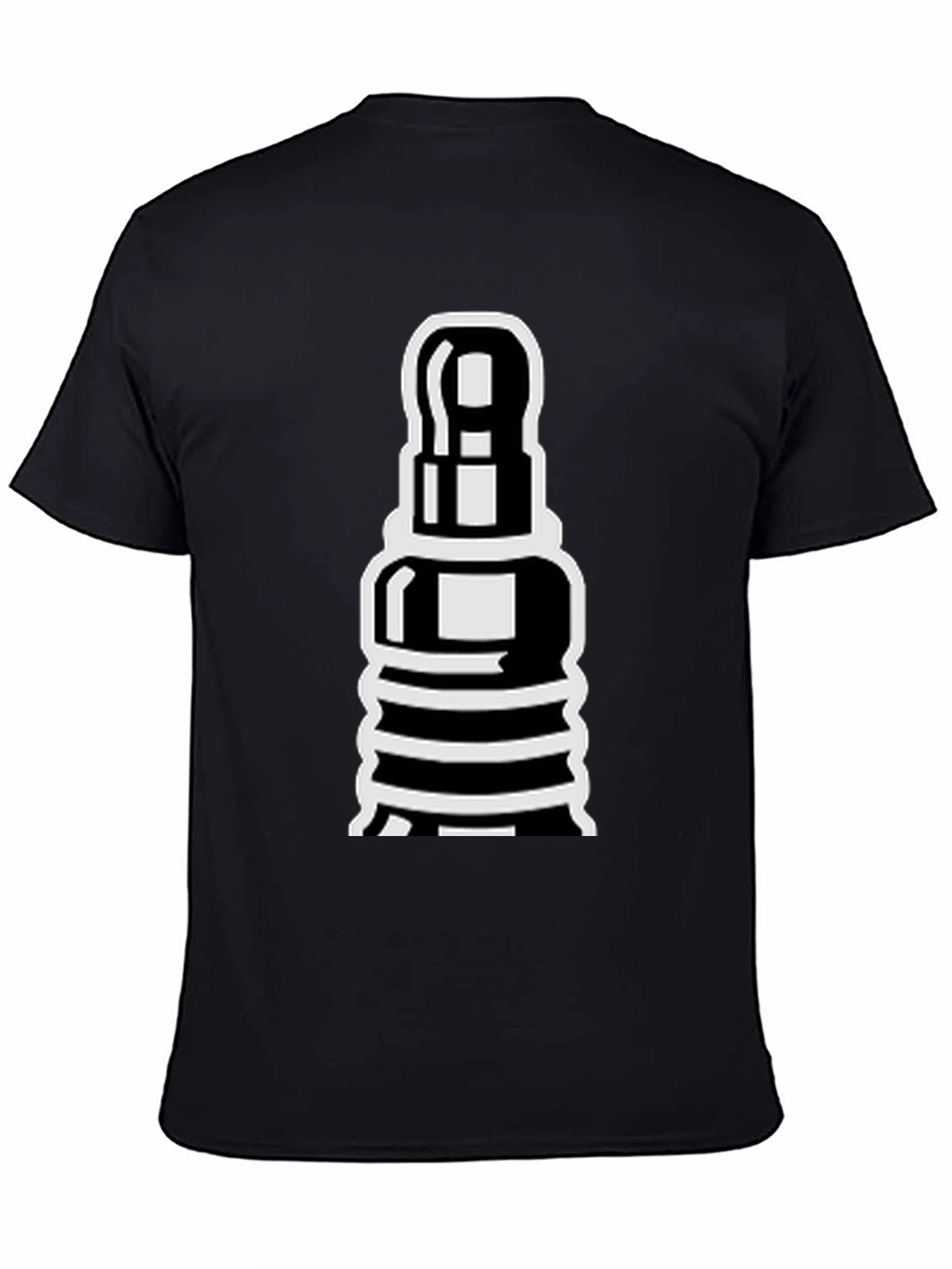 Black Chess Piece Graphic Tee - Black Cotton T-Shirt view 4