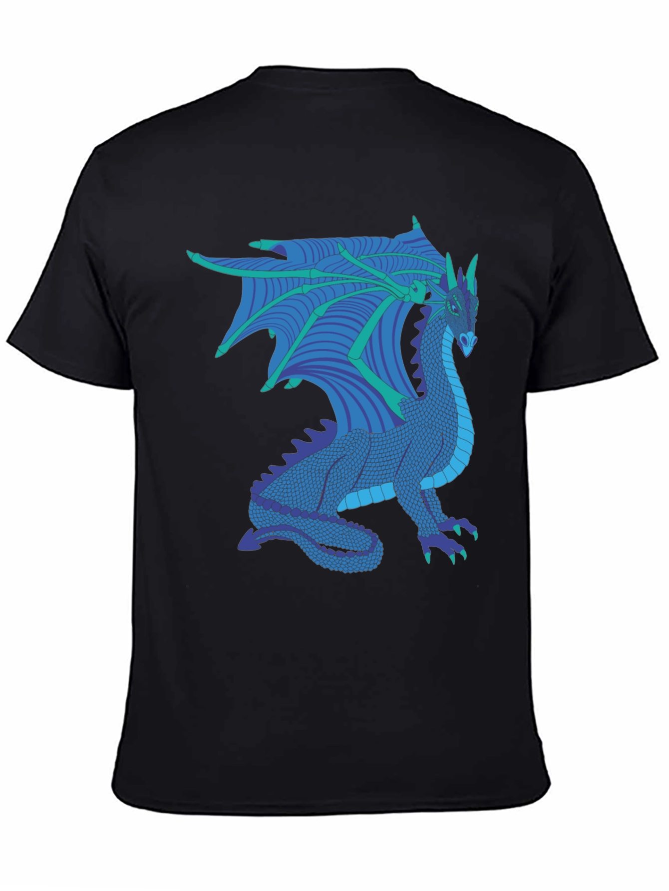 Black Dragon Graphic Tee - Fantasy Creature T-Shirt view 4