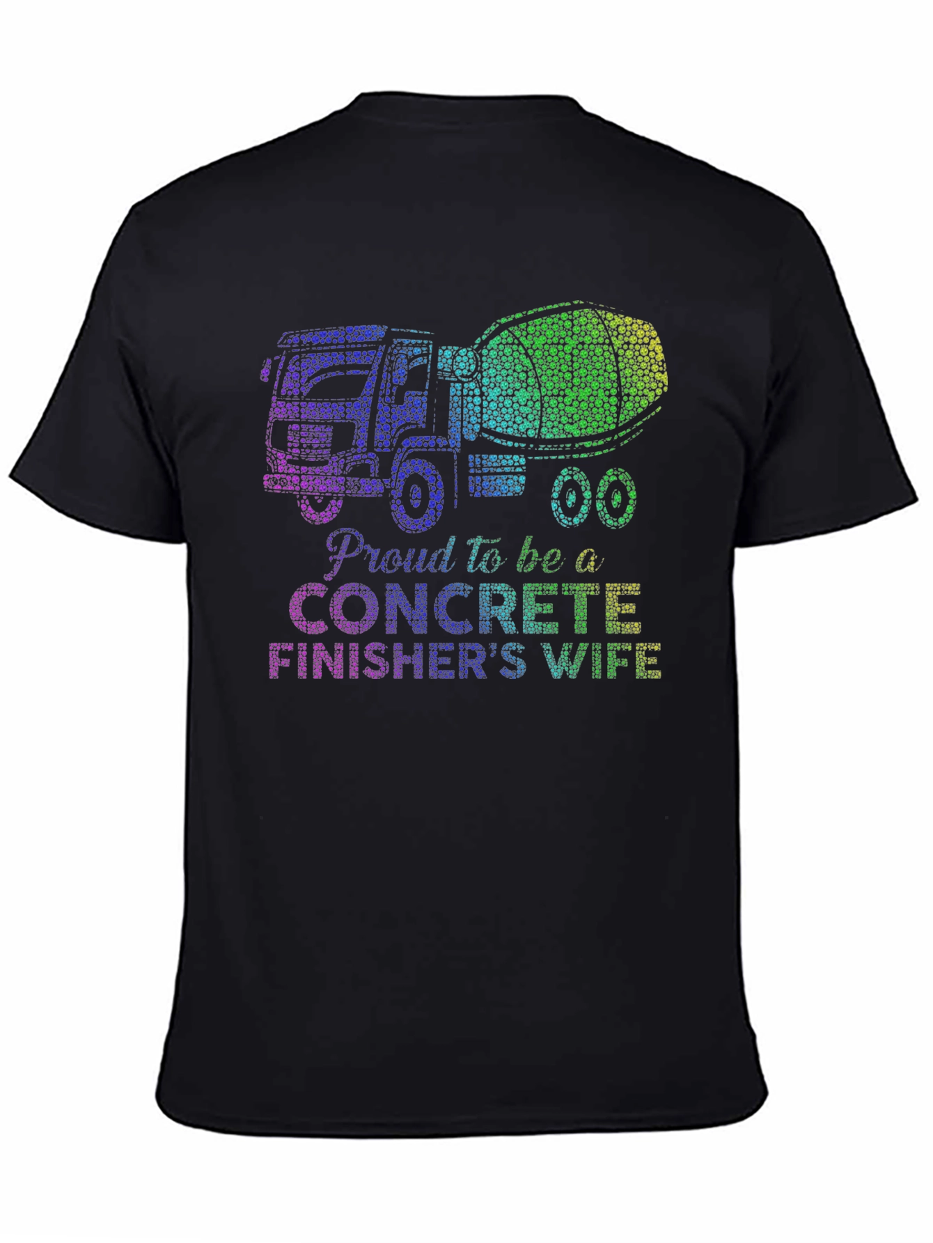 Black Proud Concrete Finisher's Wife Graphic Tee view 4