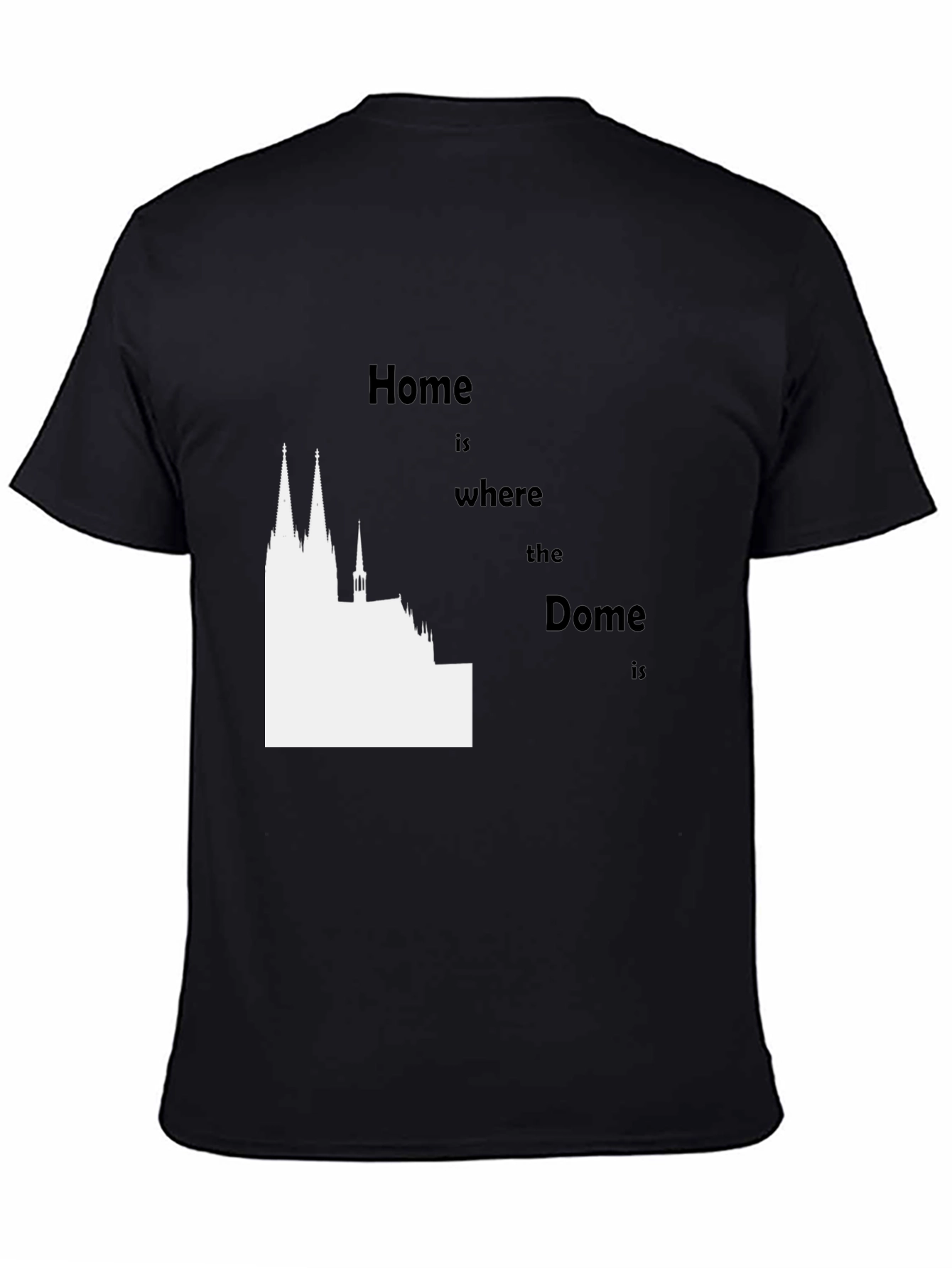 Black Home is Where the Dome Is Graphic Tee view 4
