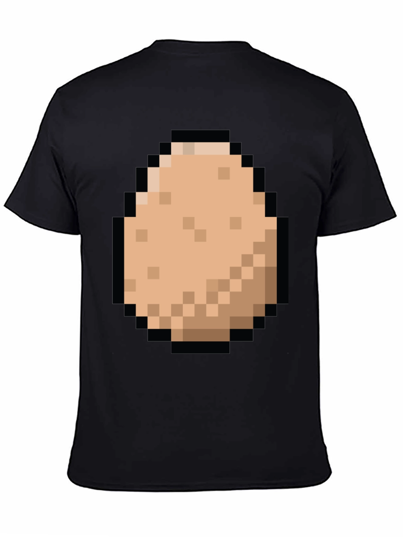Black Pixel Potato T-Shirt - Gamer Style! view 4