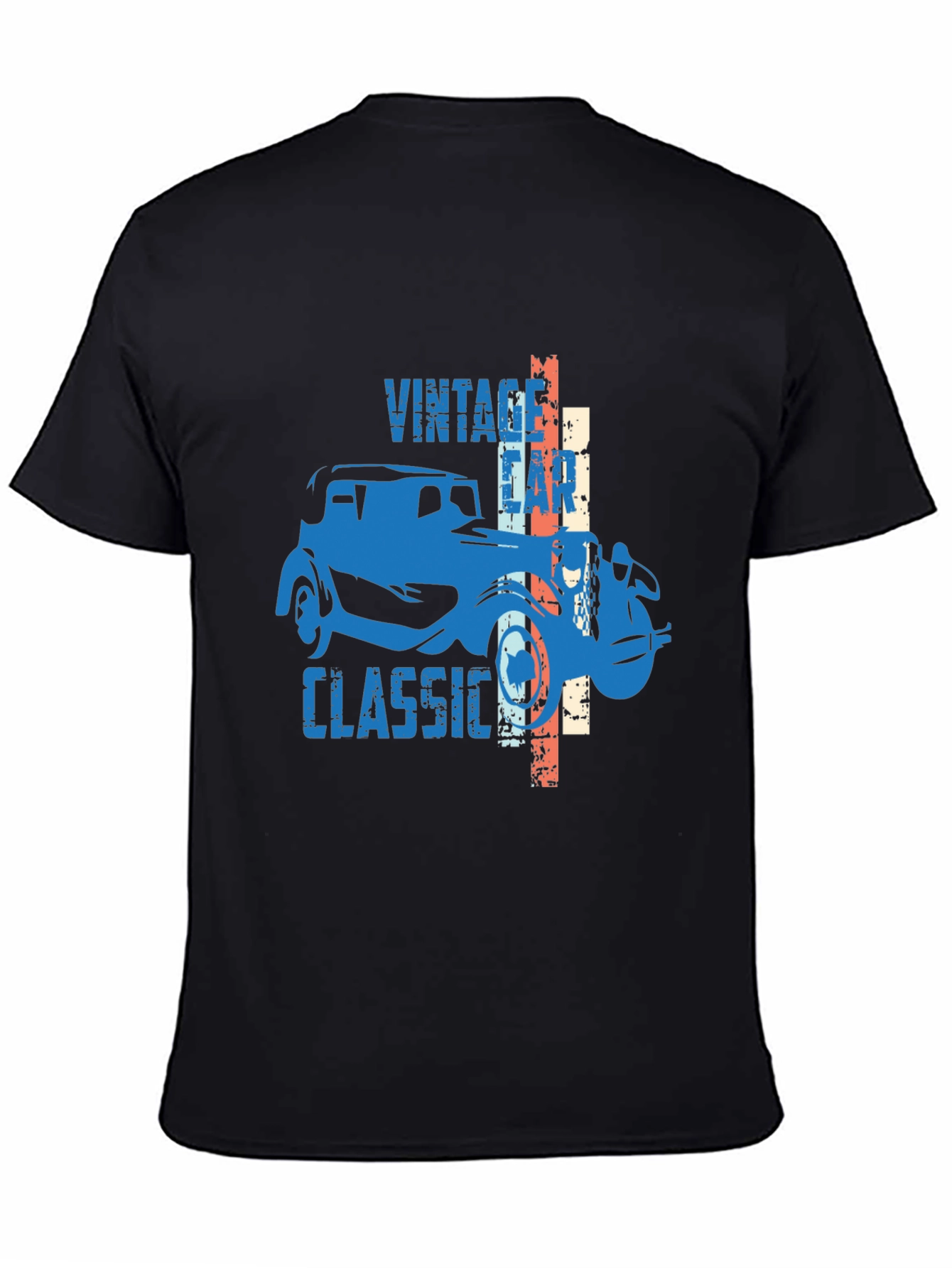 Black Vintage Classic Car Graphic Tee - Stylish Comfort view 4