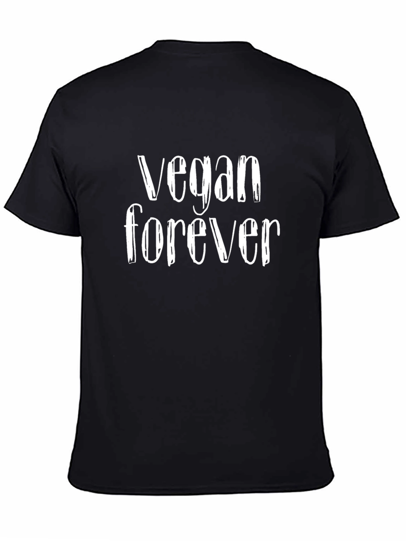 Black Vegan Forever Graphic Tee - Black view 4