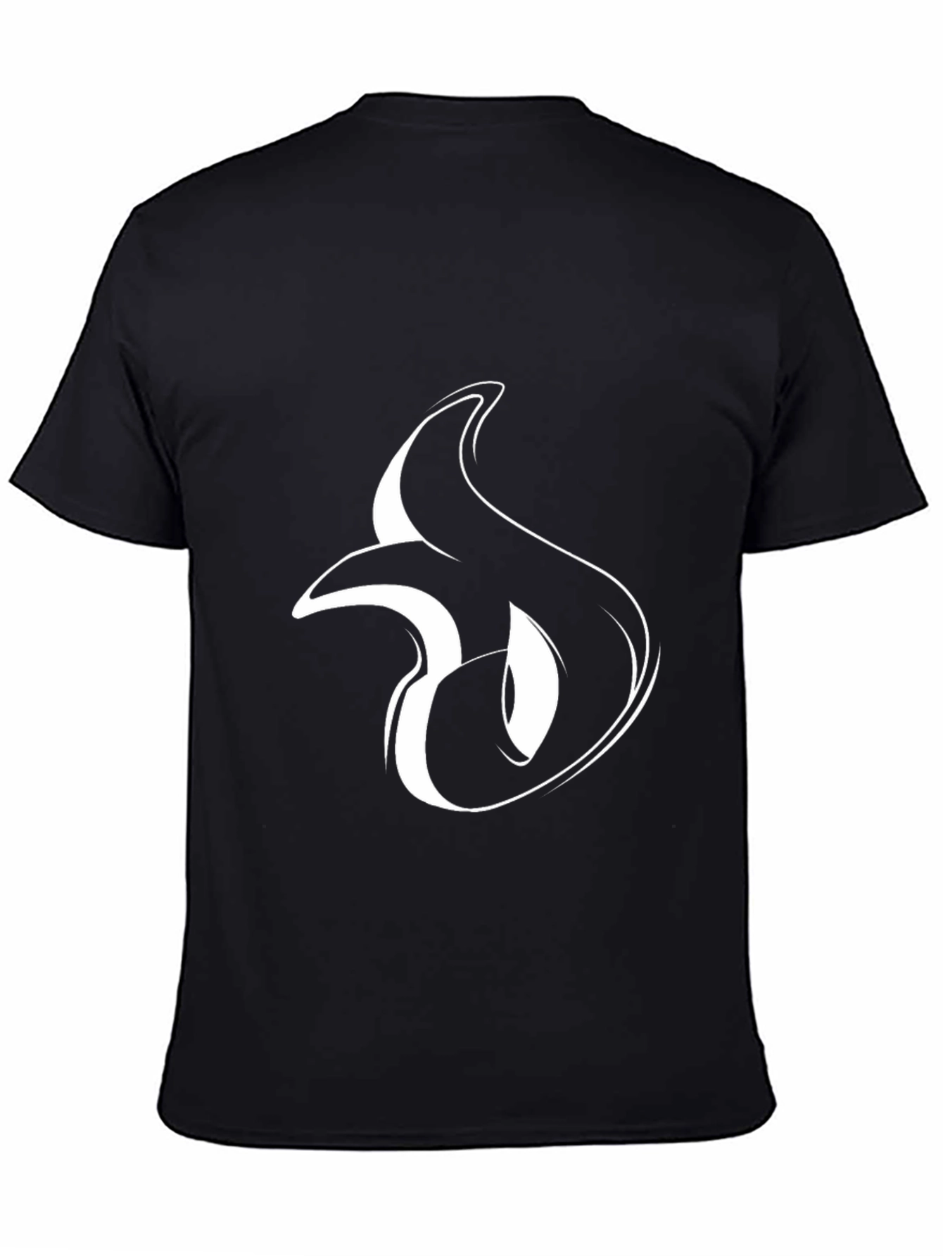 Black Stylish Black Tee with Abstract Graphic view 4