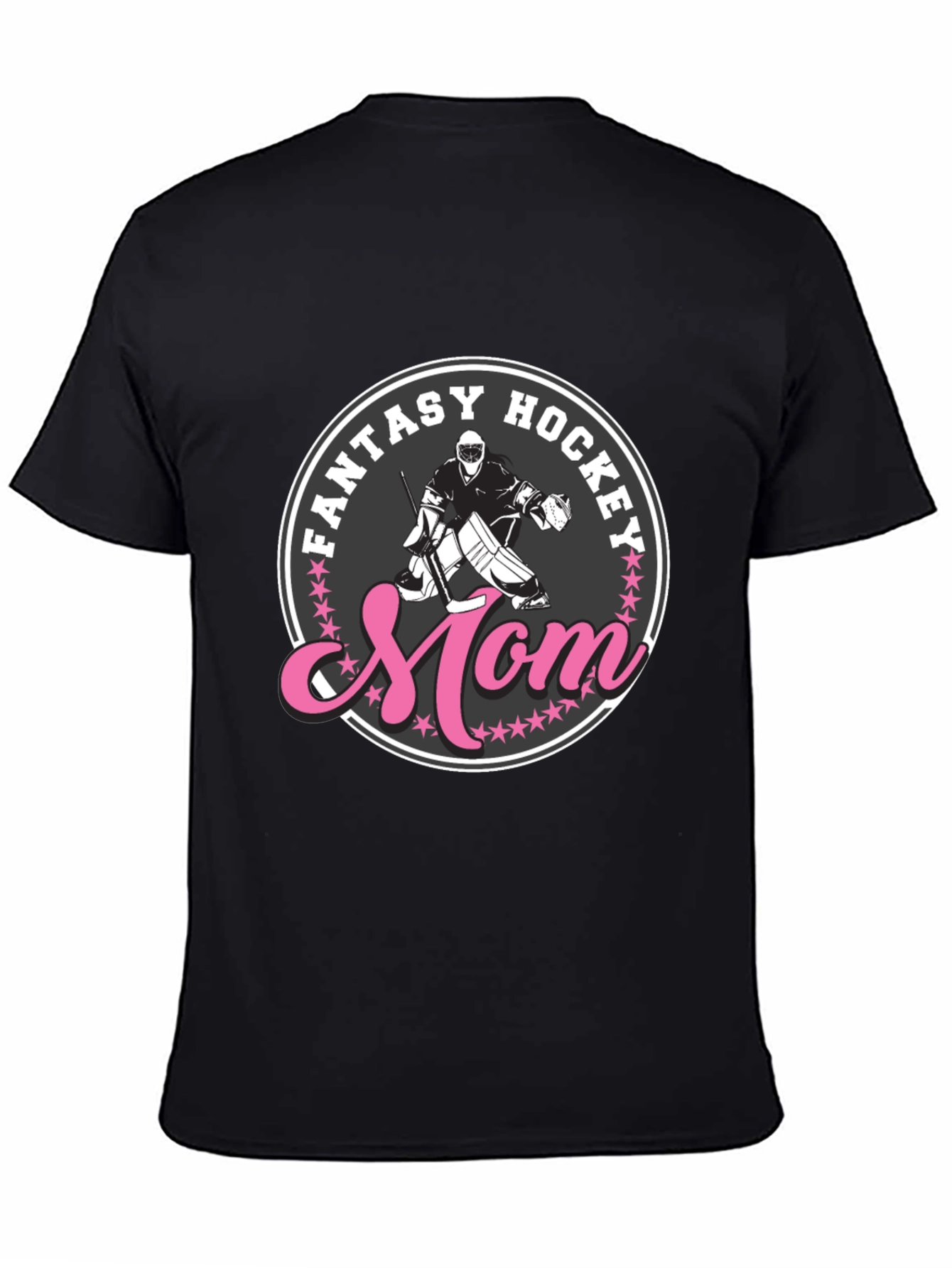 Black Fantasy Hockey Mom T-Shirt view 4