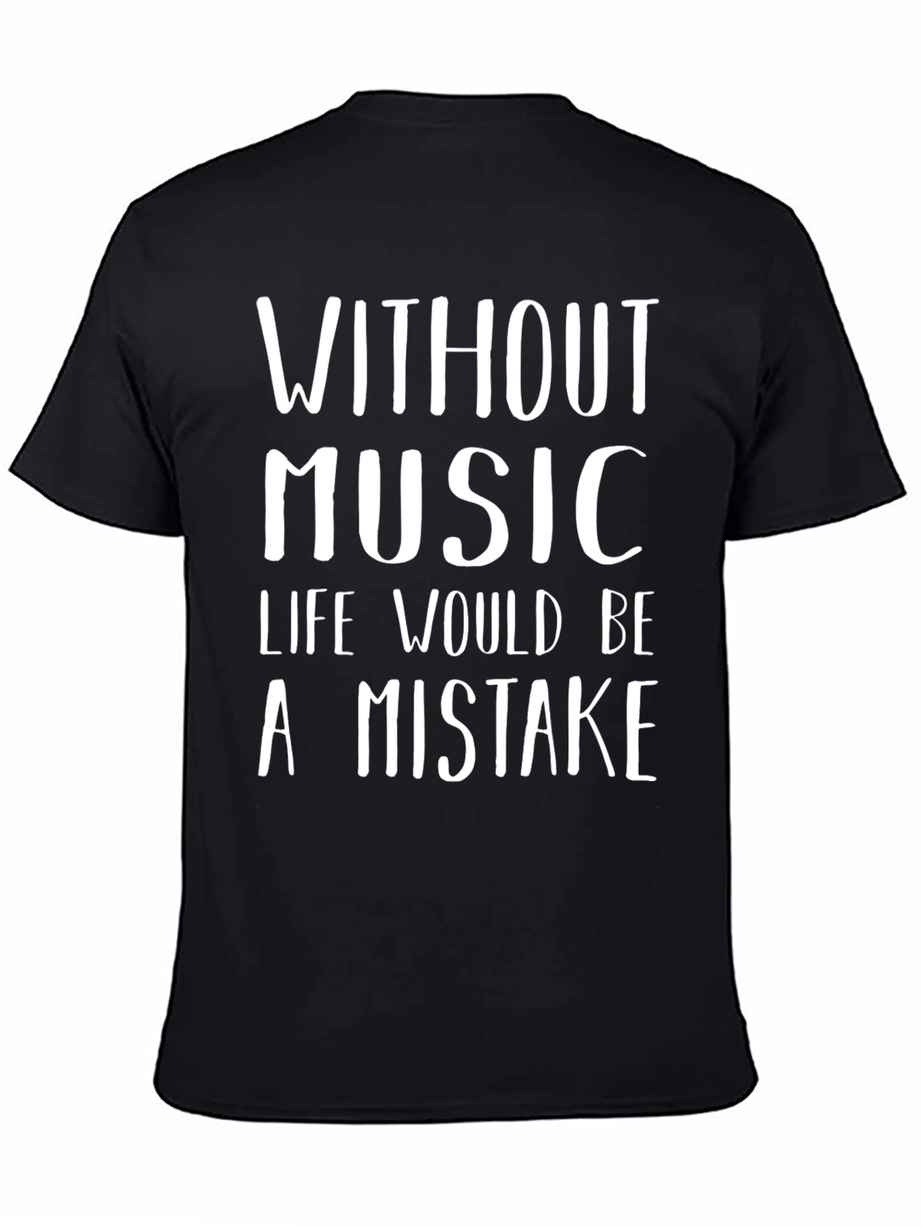 Black Without Music Black Graphic Tee view 4