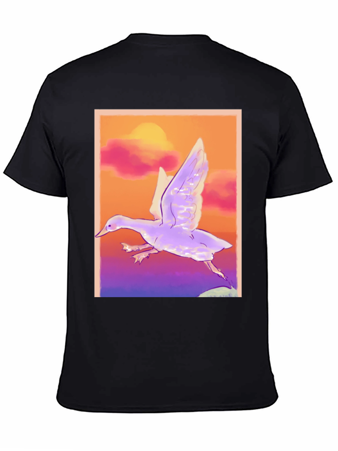Black Flying Duck Graphic T-Shirt view 4