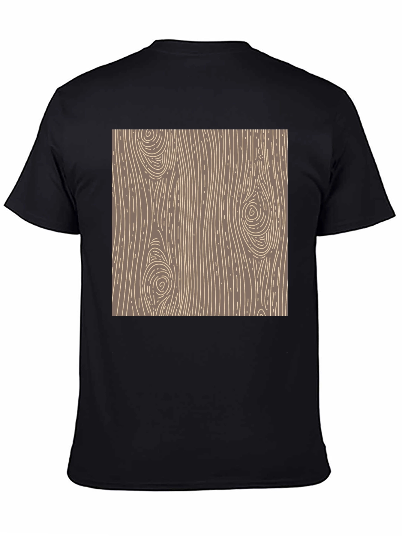 Black Wood Grain Graphic Tee - Classic Style view 4