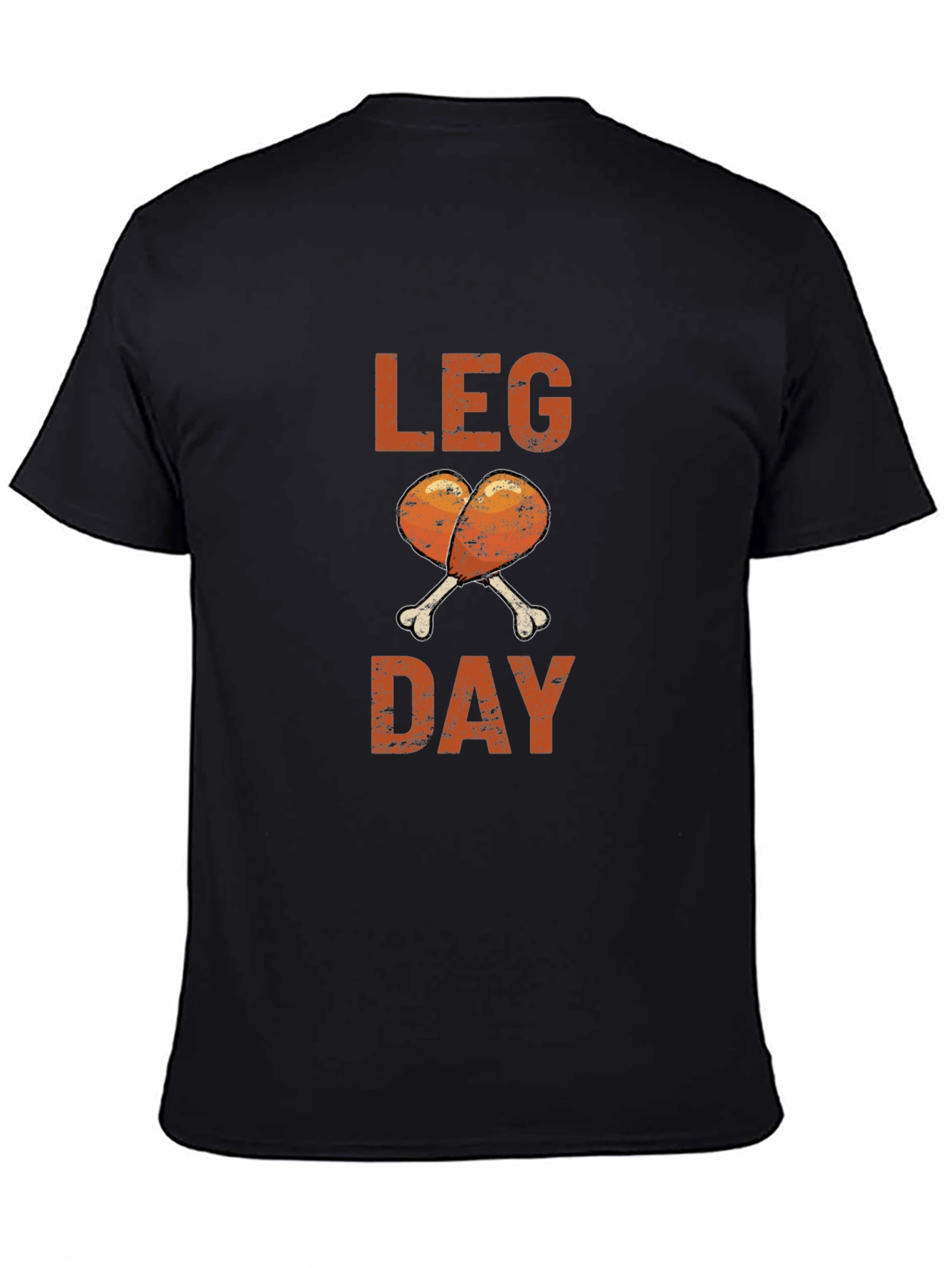 Black Leg Day Chicken Drumstick Graphic Tee view 4