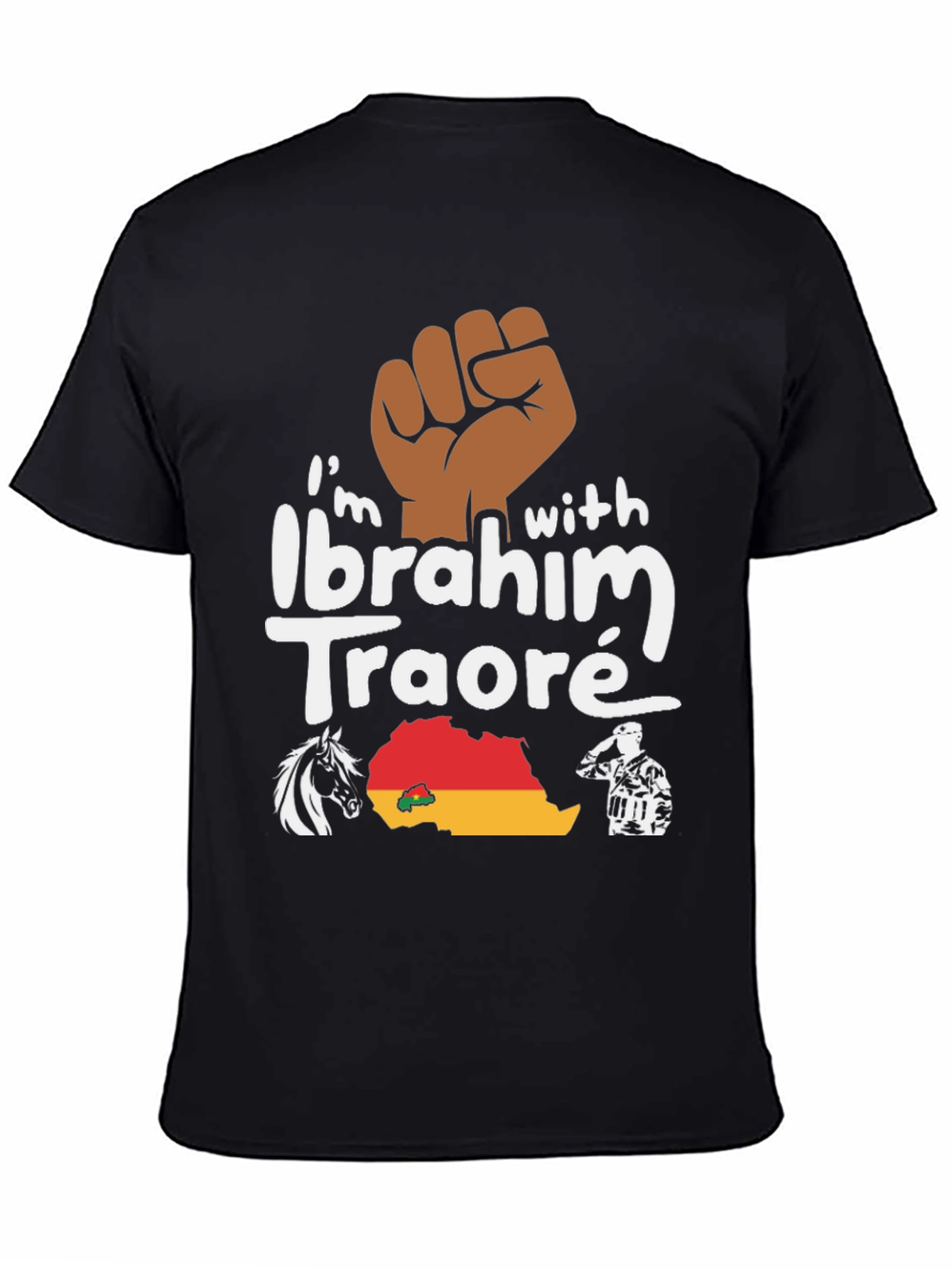 Ibrahim Traoré Supporter T-Shirt - Black Power - 4