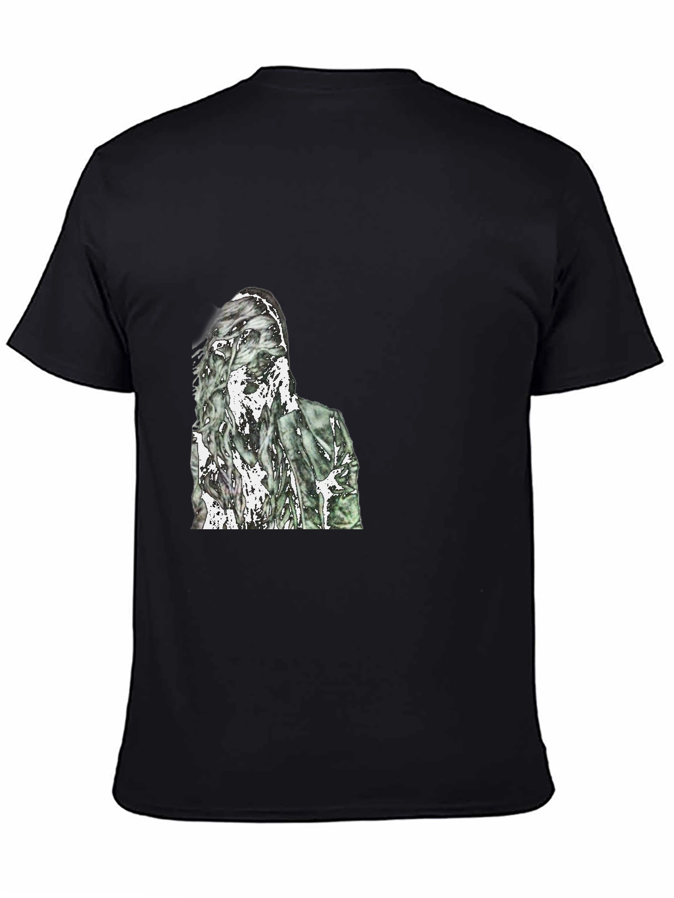 Black Zombie Graphic Tee - Black Crew Neck T-Shirt view 4