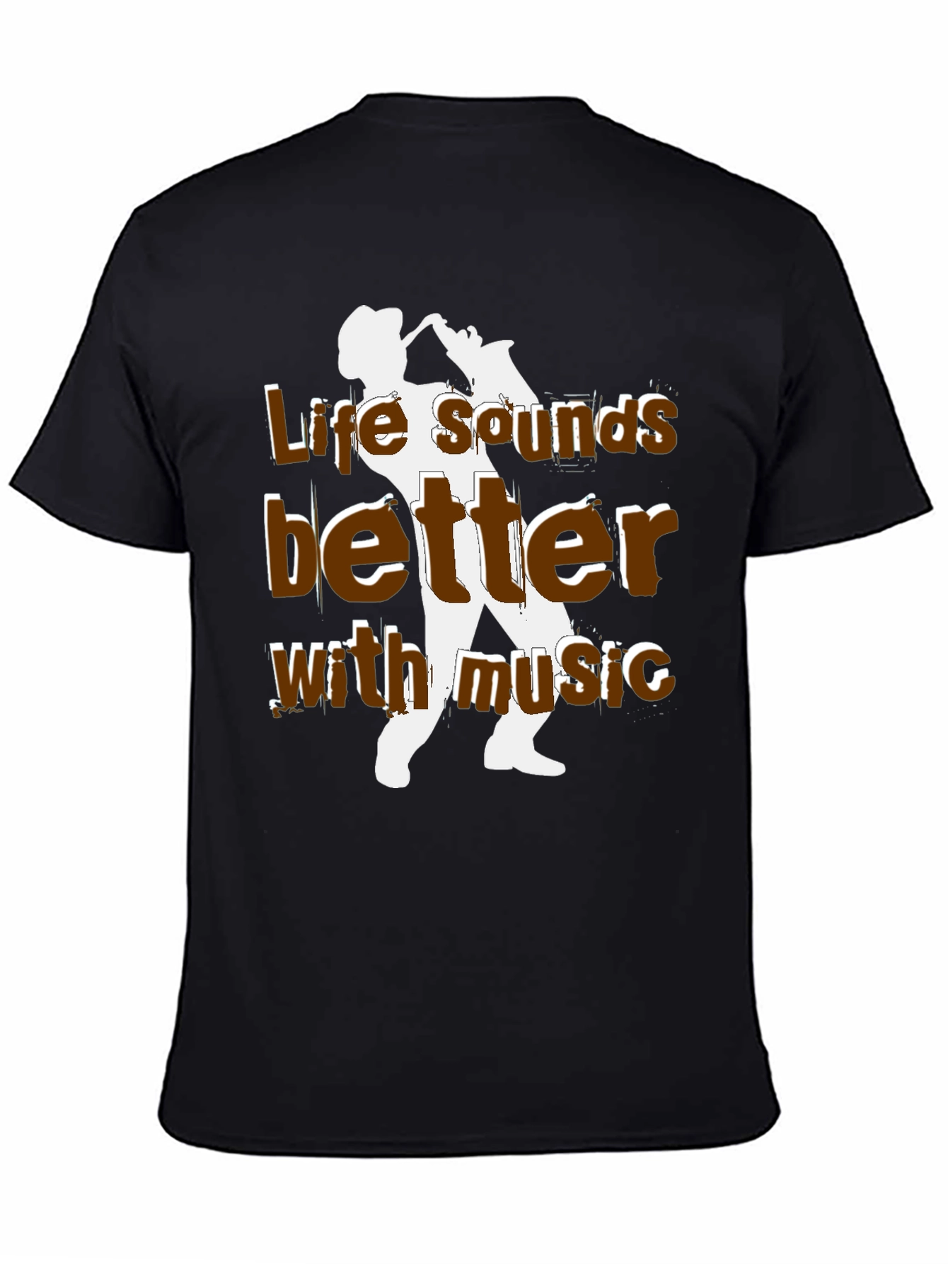 Black Life Sounds Better with Music T-Shirt view 4