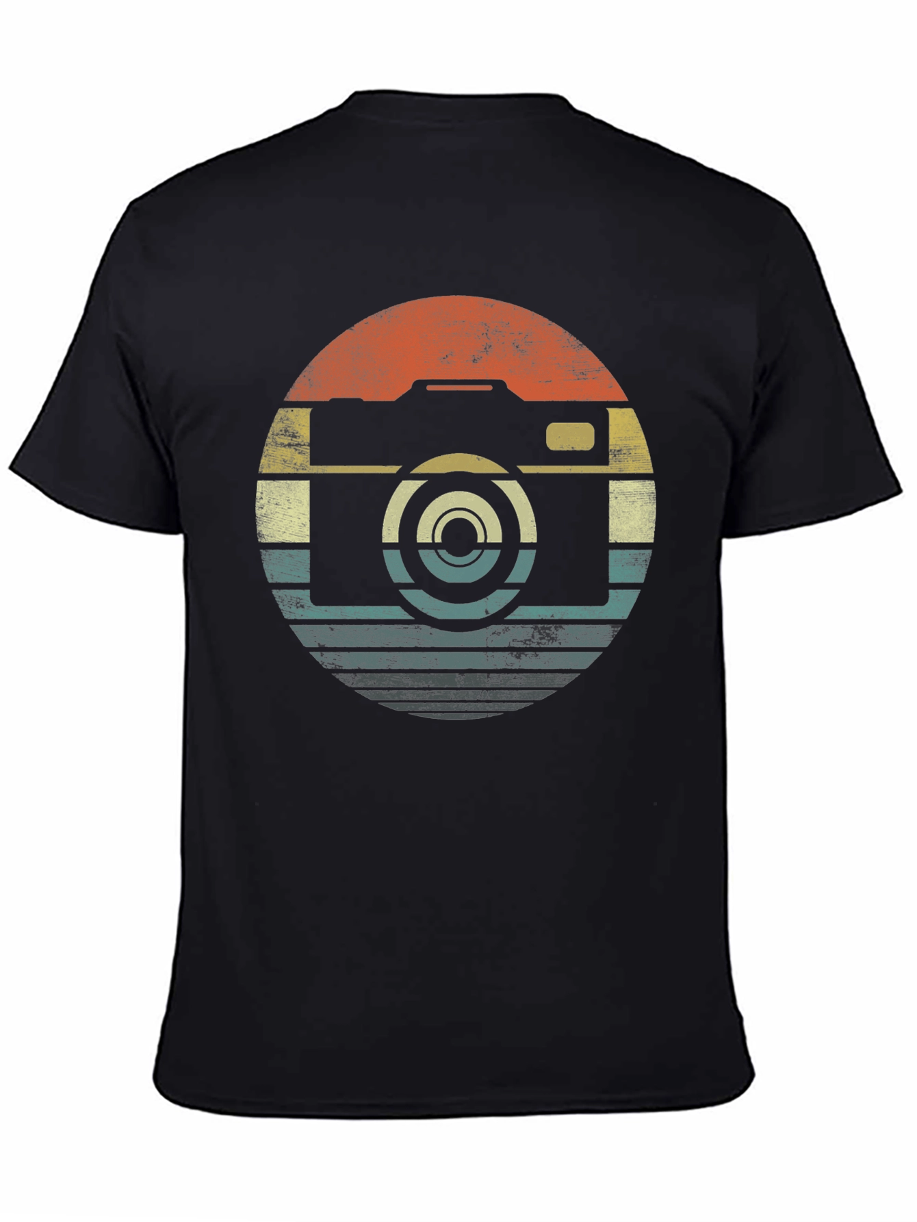 Black Retro Camera Graphic T-Shirt - Black view 4