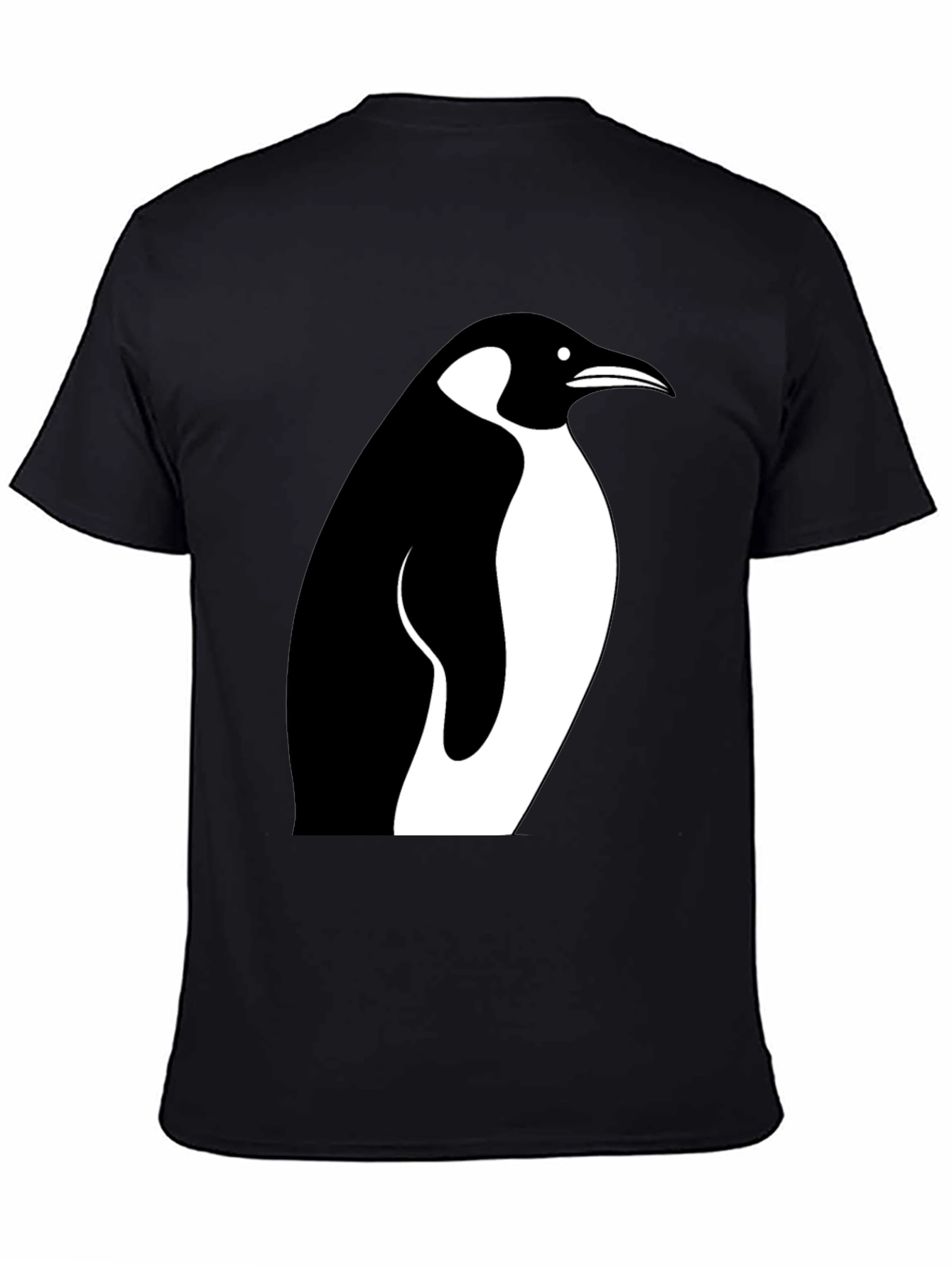 Black Penguin Graphic Tee - Stylish Black Cotton T-Shirt view 4