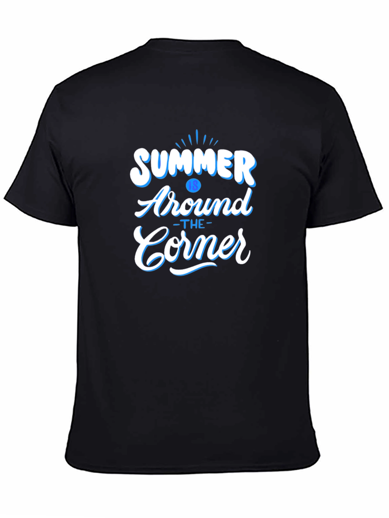 Black Summer Around The Corner Black Graphic T-Shirt view 4