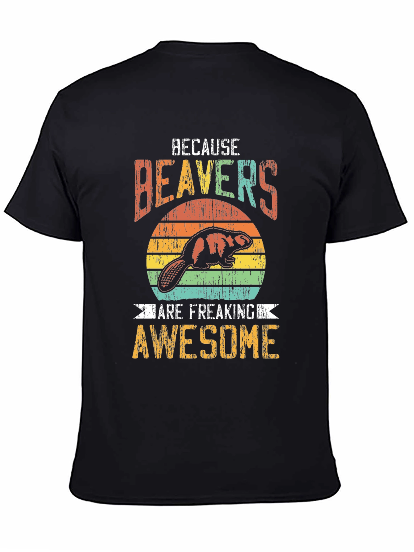 Black Beavers Are Awesome Graphic Tee view 4