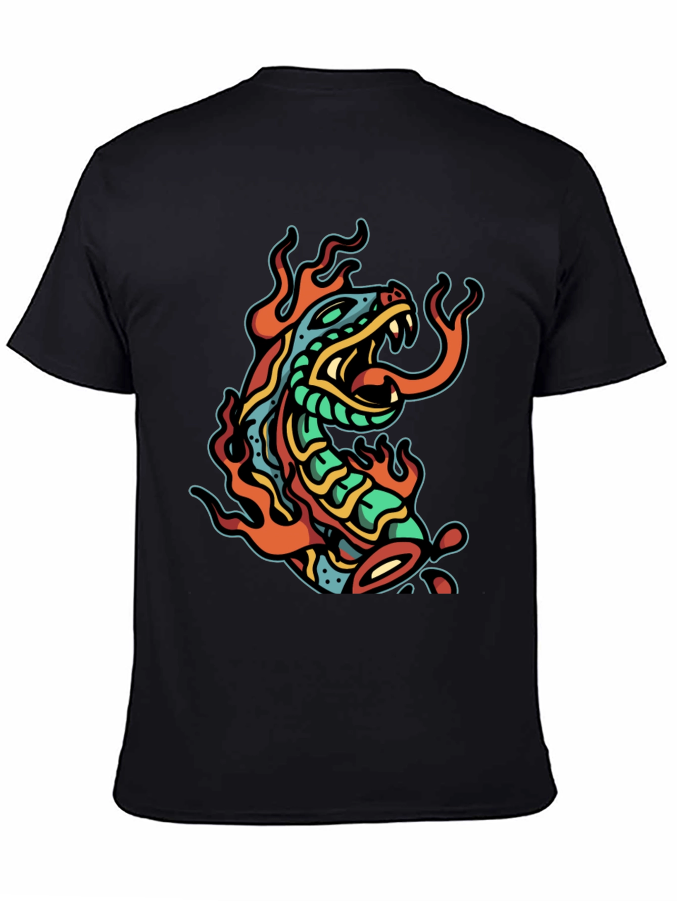 Black Snake Fire Graphic Tee view 4
