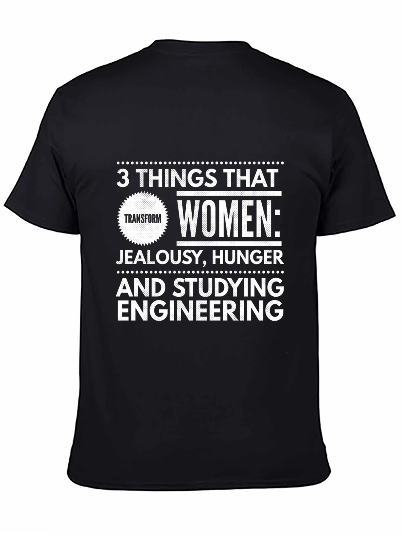 Black Funny Engineering Student T-Shirt - Women Transformation view 4