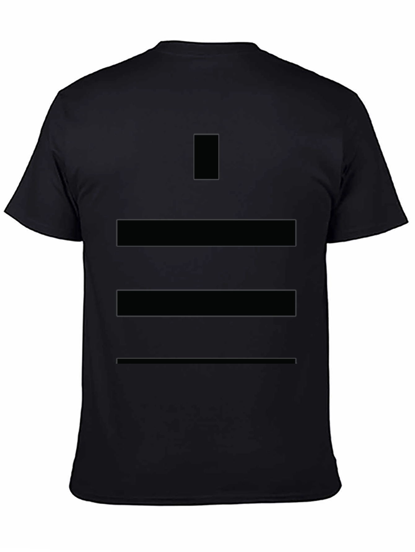 Black Stylish Men's Black T-Shirt with Geometric Design view 4