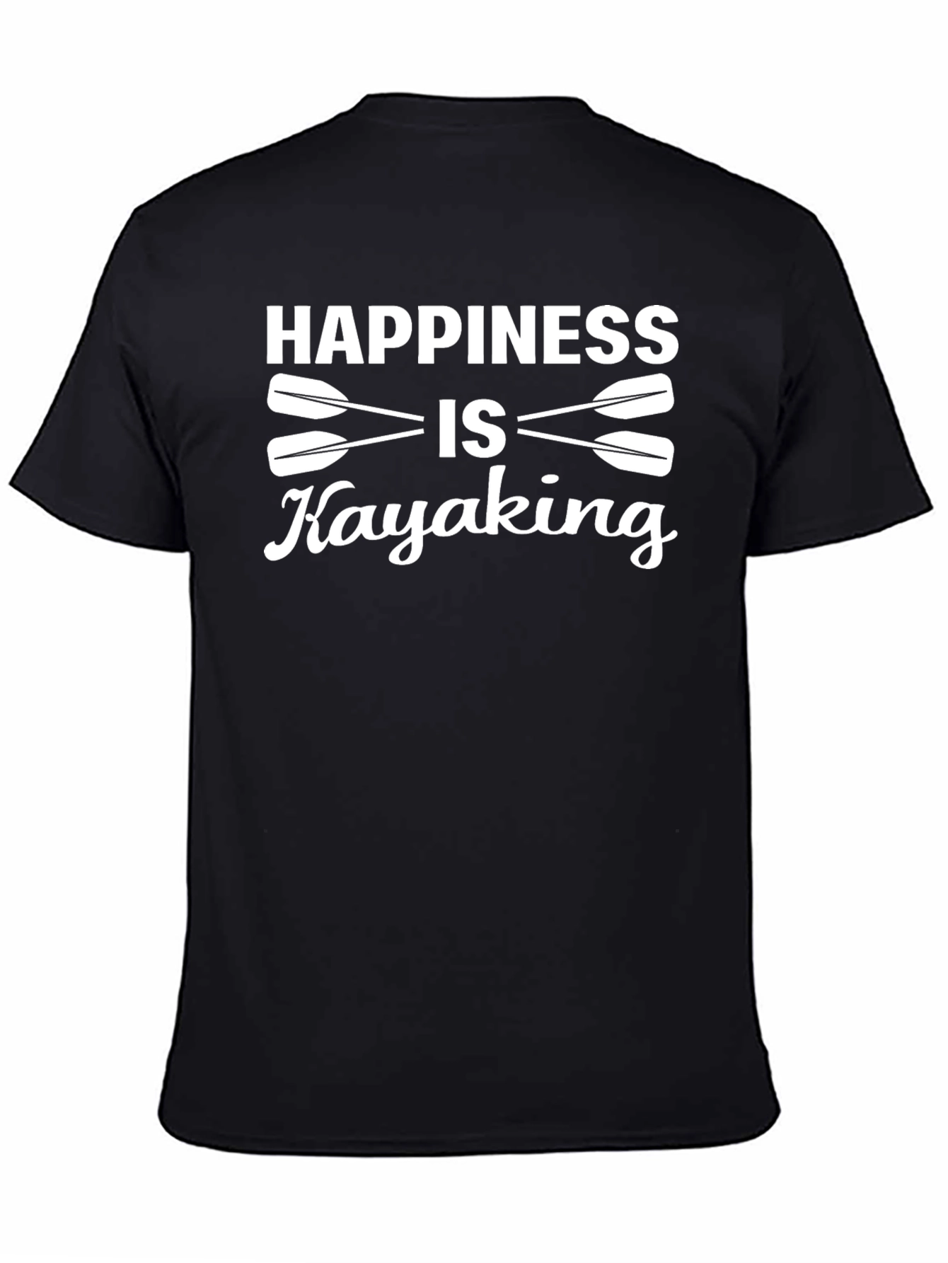 Black Happiness is Kayaking T-Shirt, Black view 4