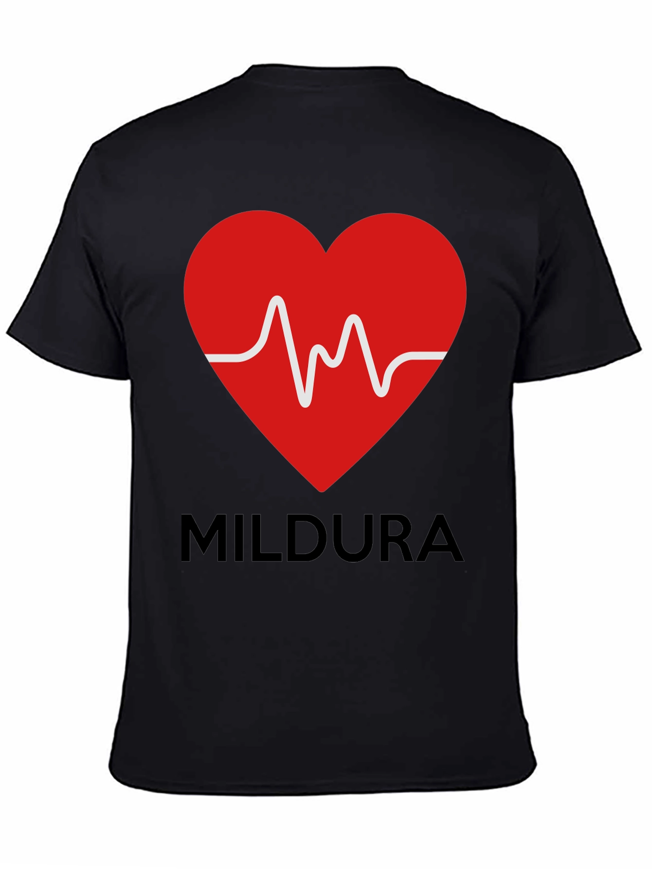 Black Mildura Heartbeat Graphic Tee - Black view 4