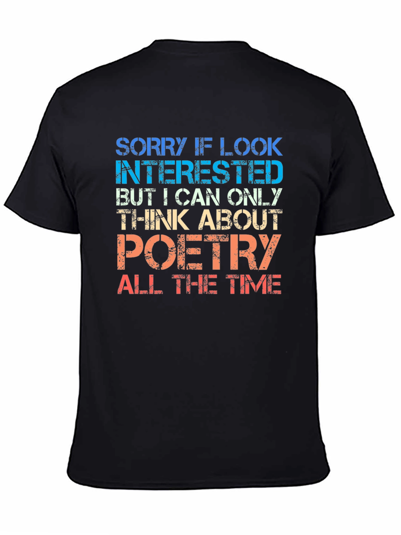 Black Poetry Lover T-Shirt - Funny Graphic Tee view 4