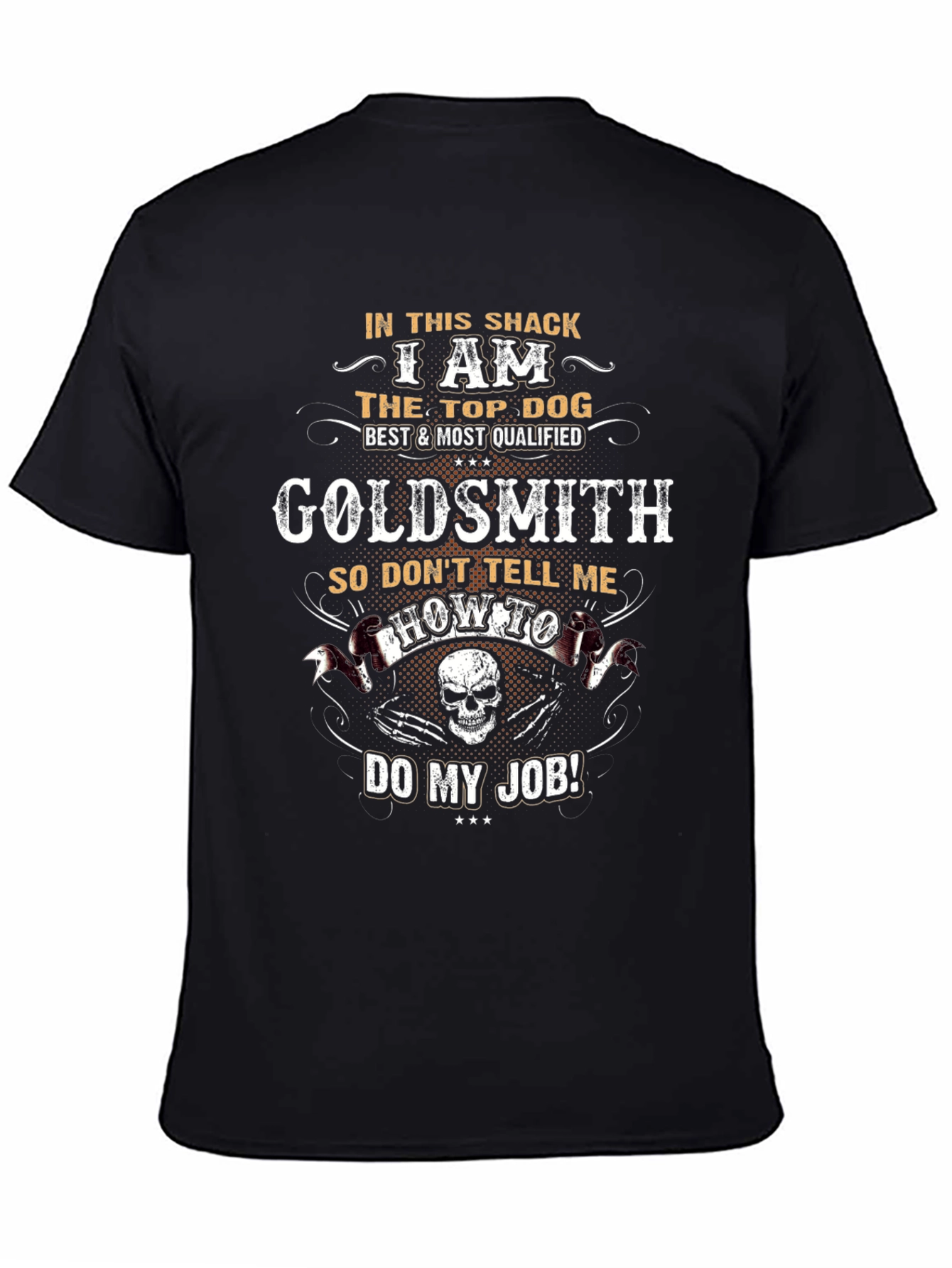 Black Goldsmith T-Shirt - Top Dog Design view 4