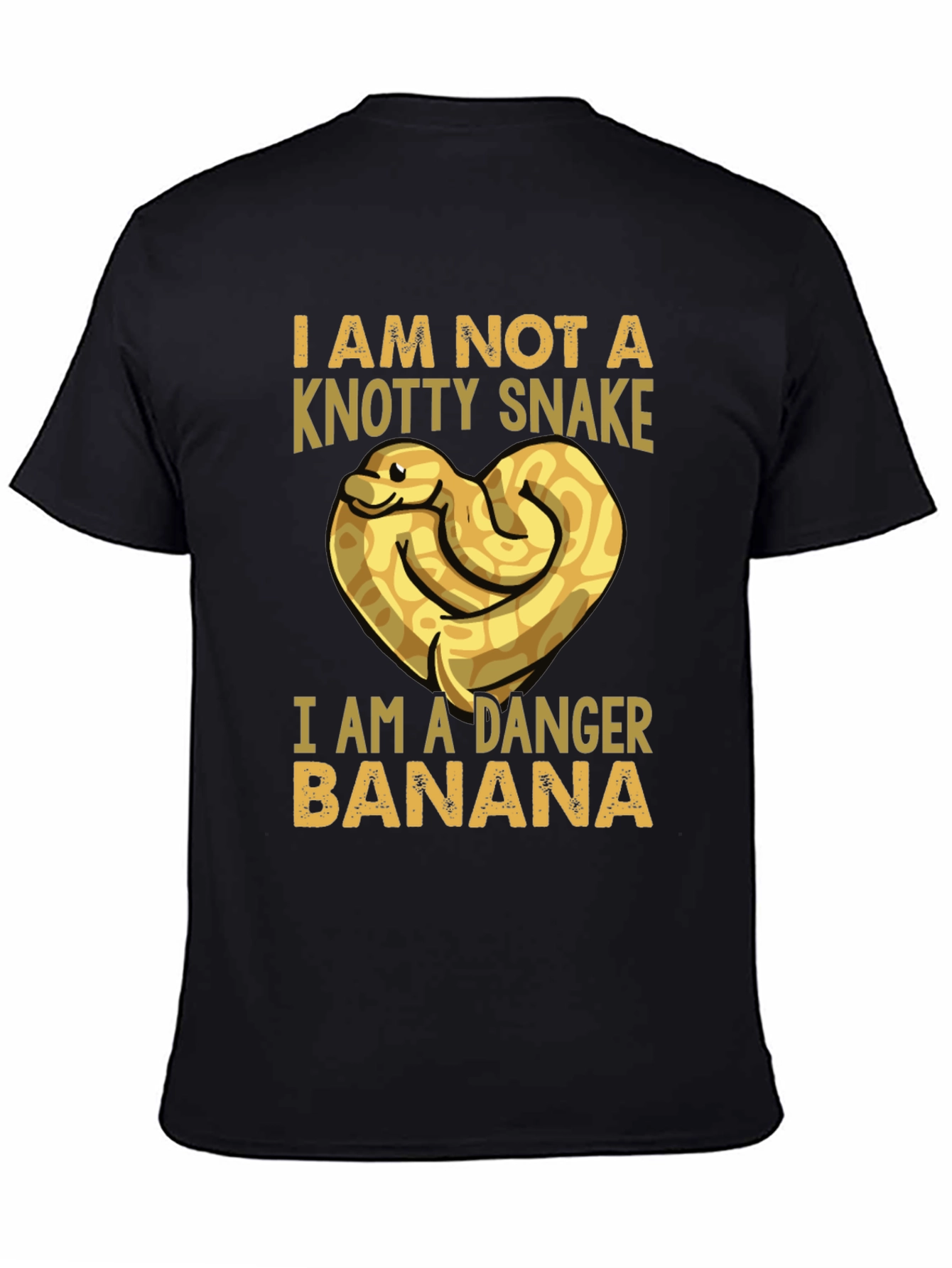Black Danger Banana Snake T-Shirt - Funny Pet Lover Tee view 4